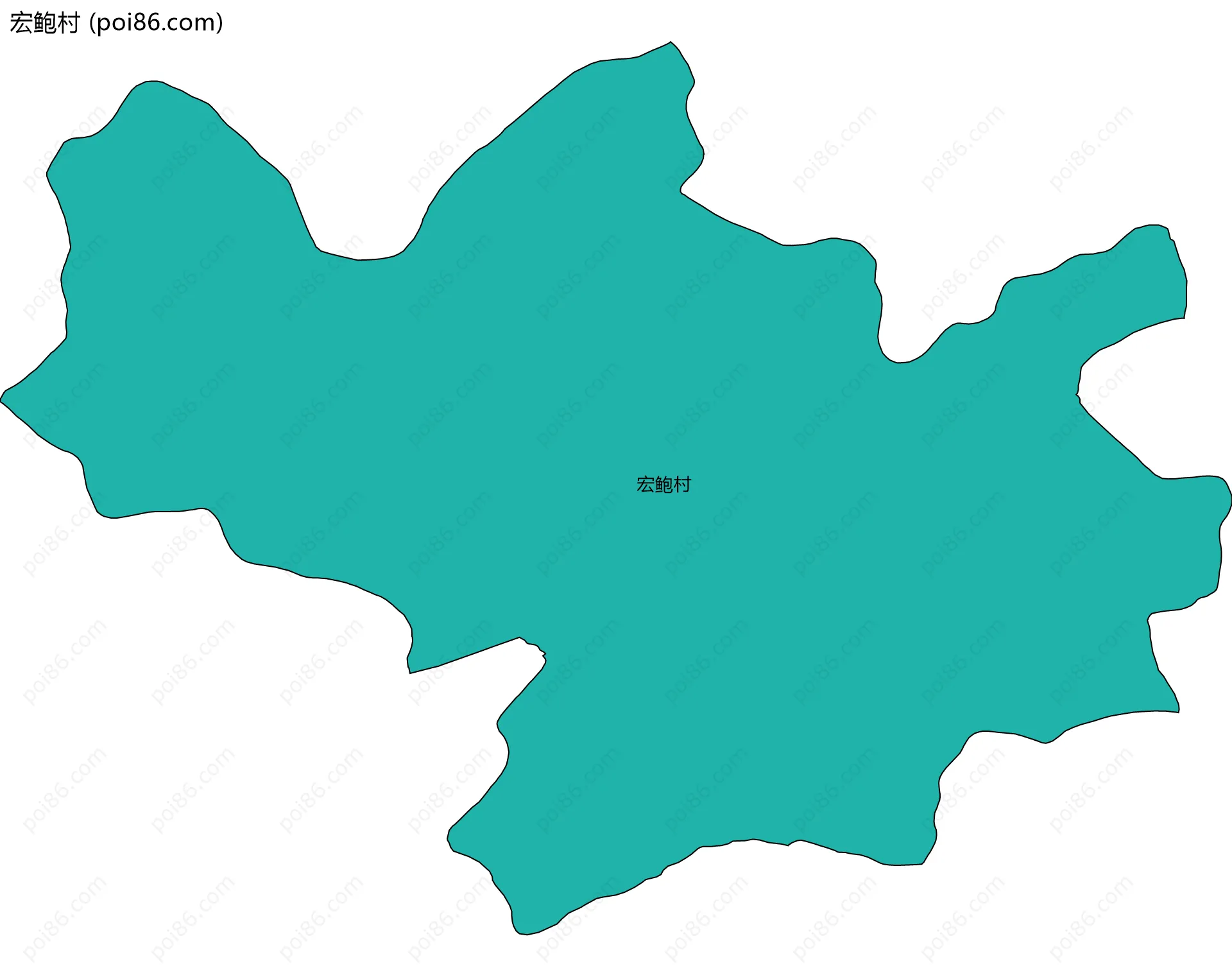 宏鲍村边界地图