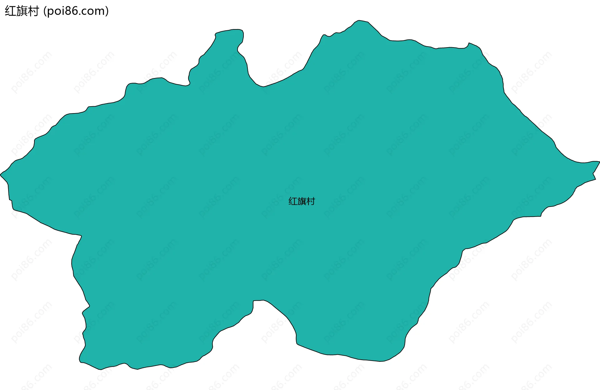 红旗村边界地图