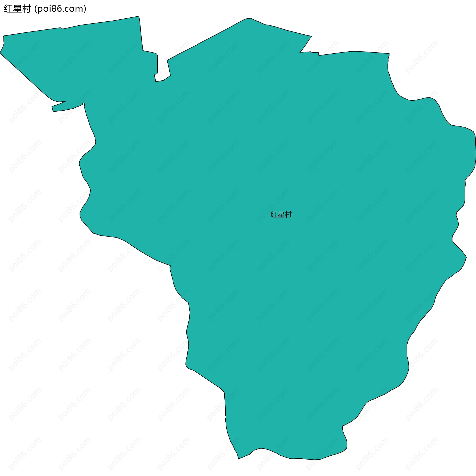 红星村边界地图