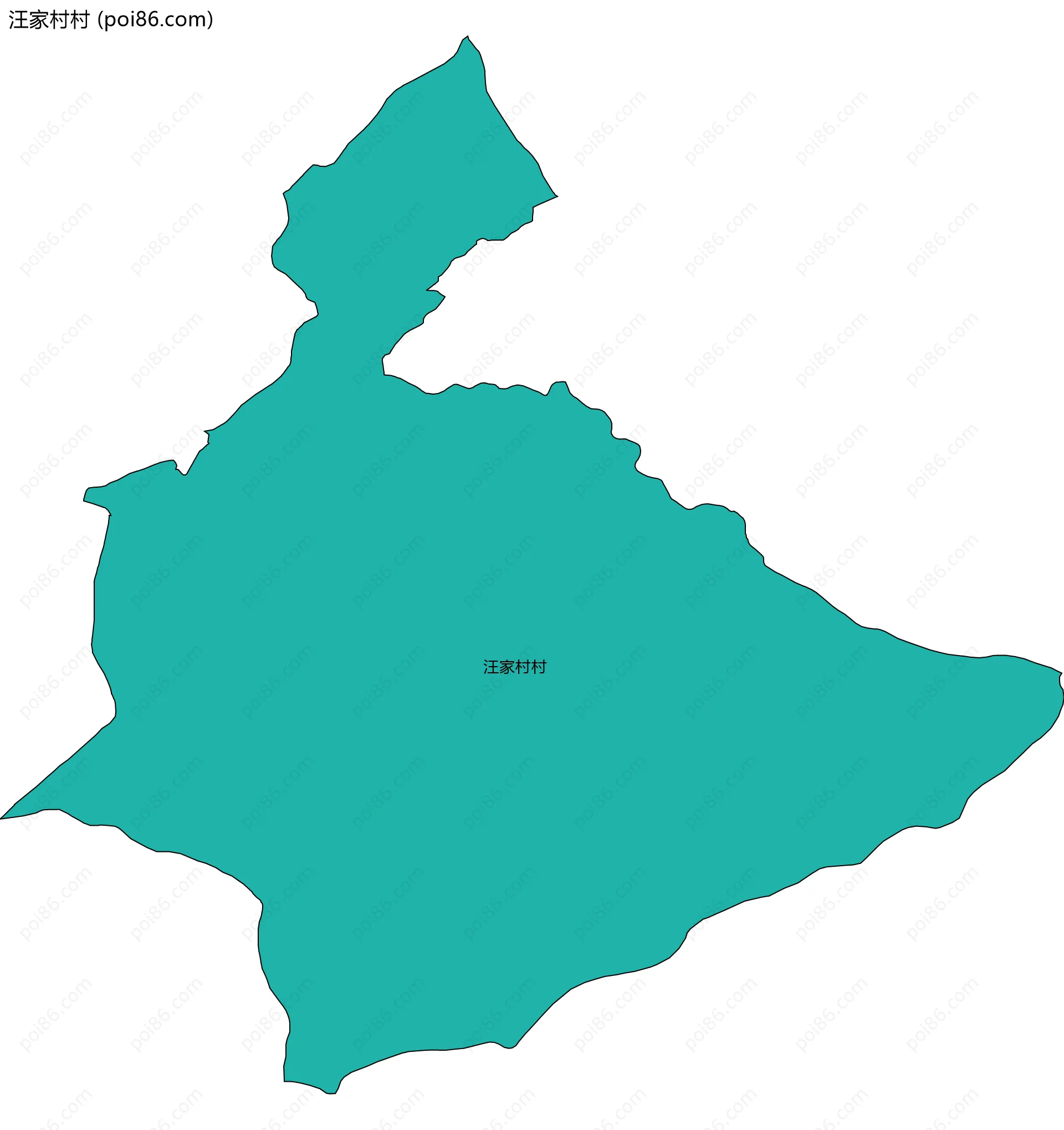 汪家村村边界地图