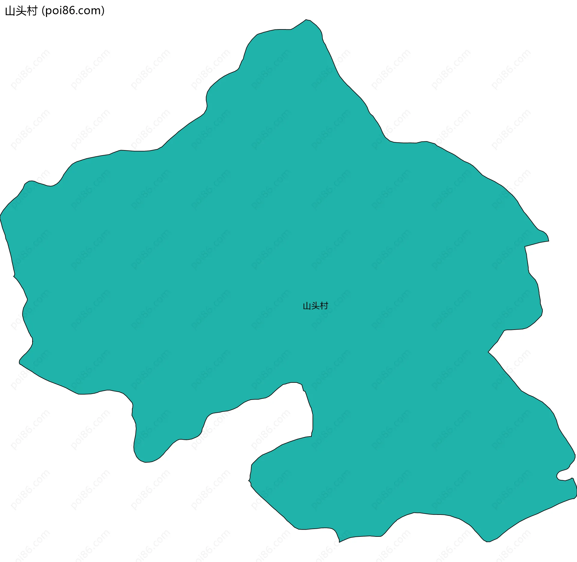 山头村边界地图