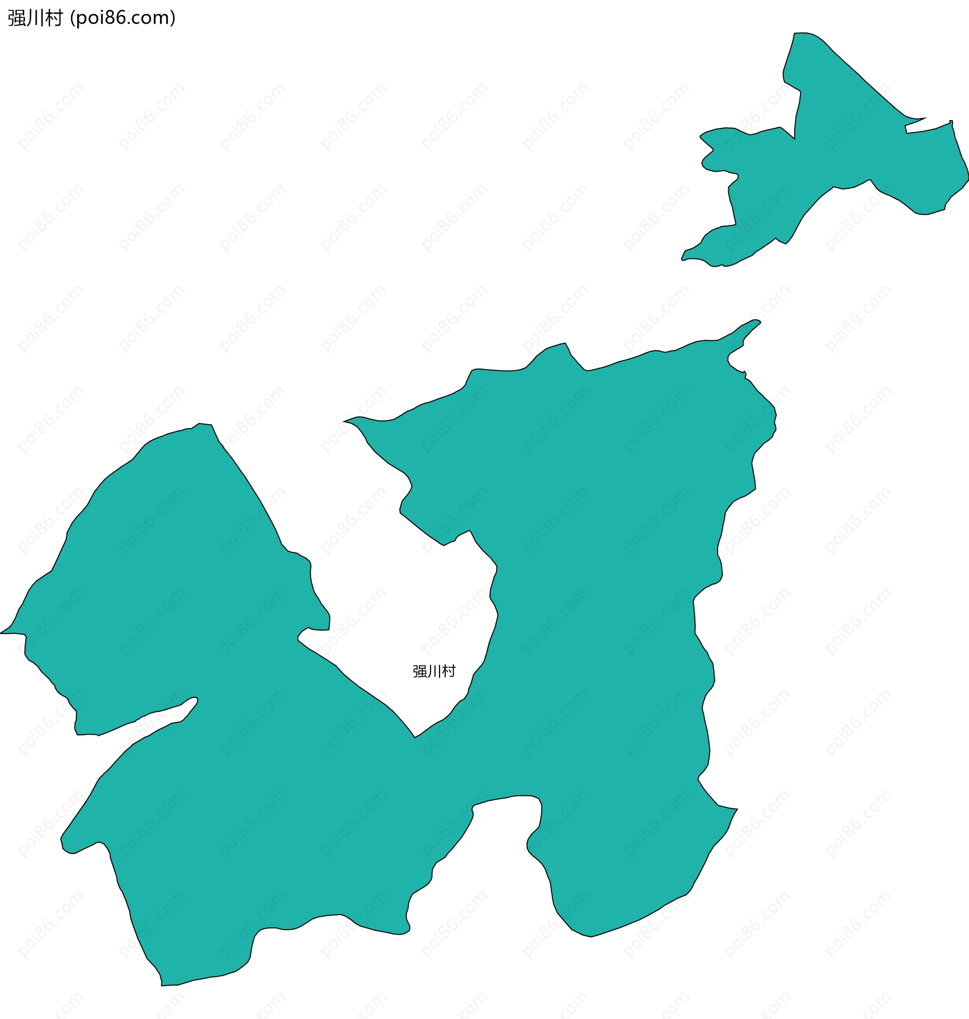 强川村边界地图