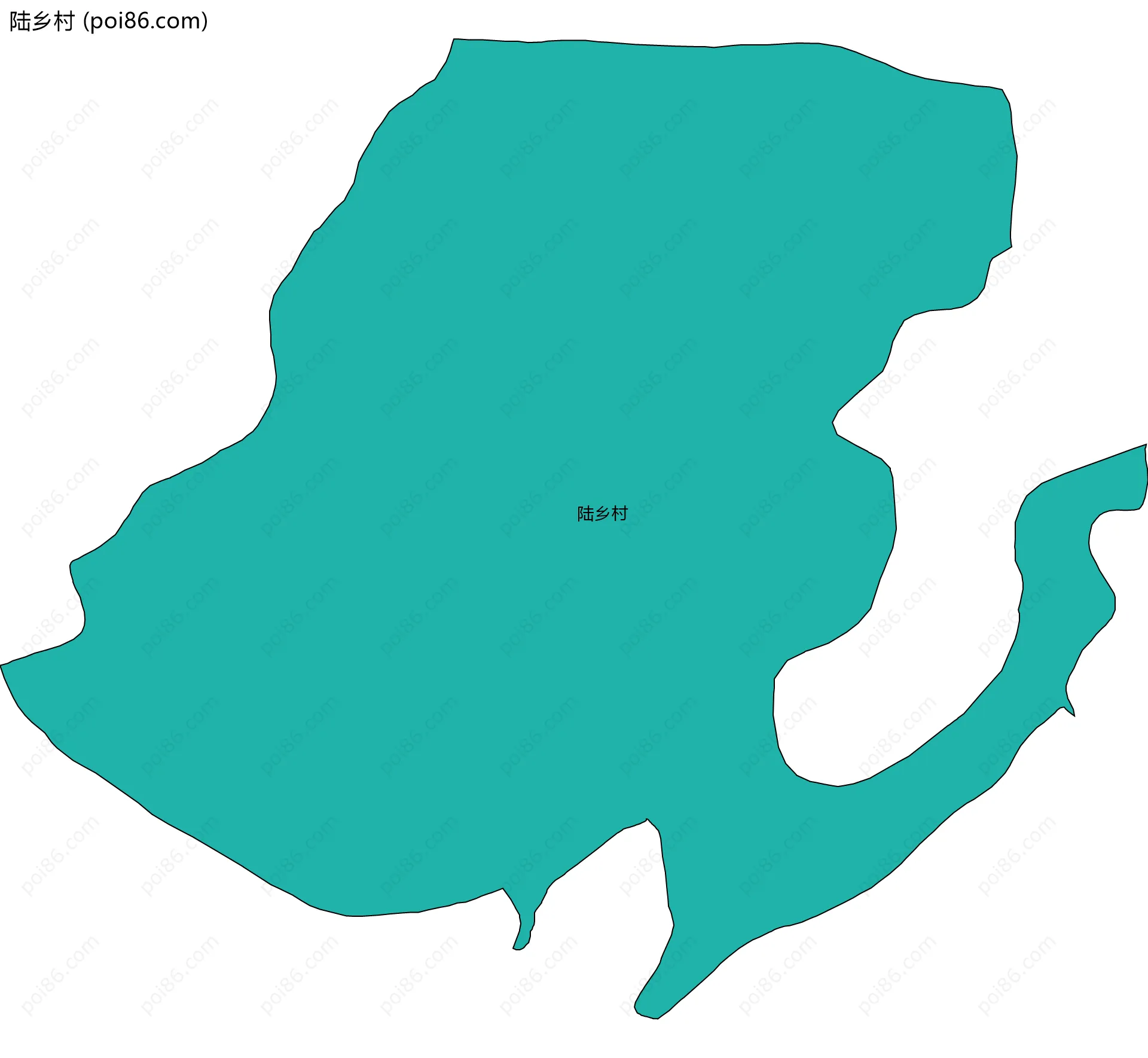 陆乡村边界地图