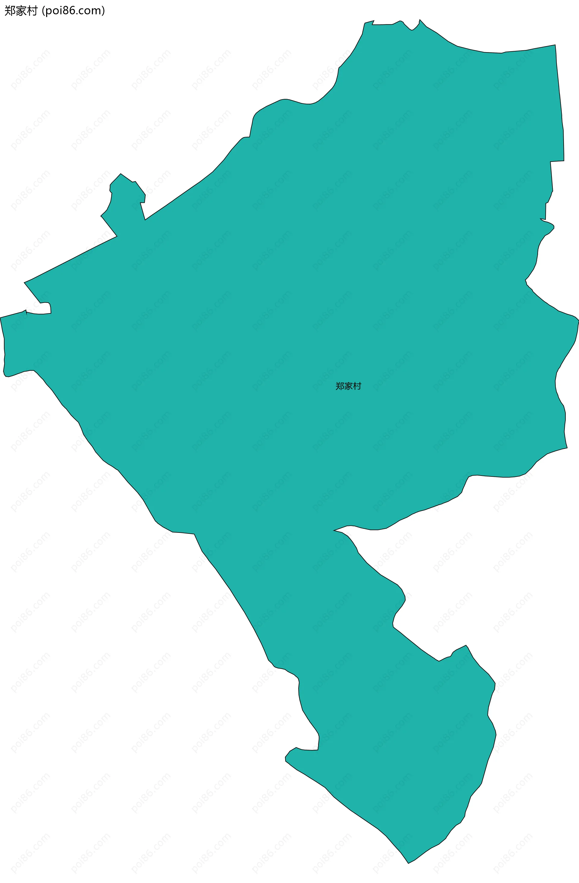 郑家村边界地图