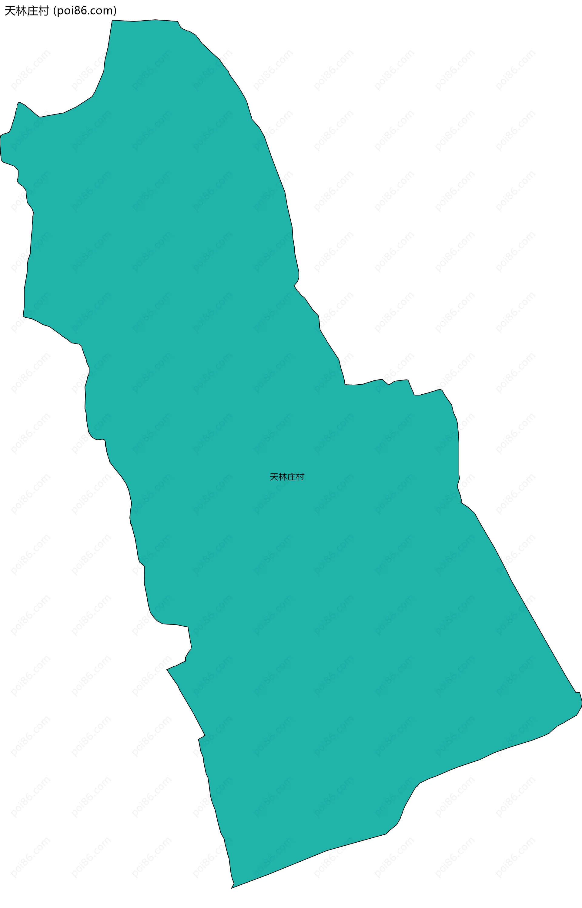 天林庄村边界地图