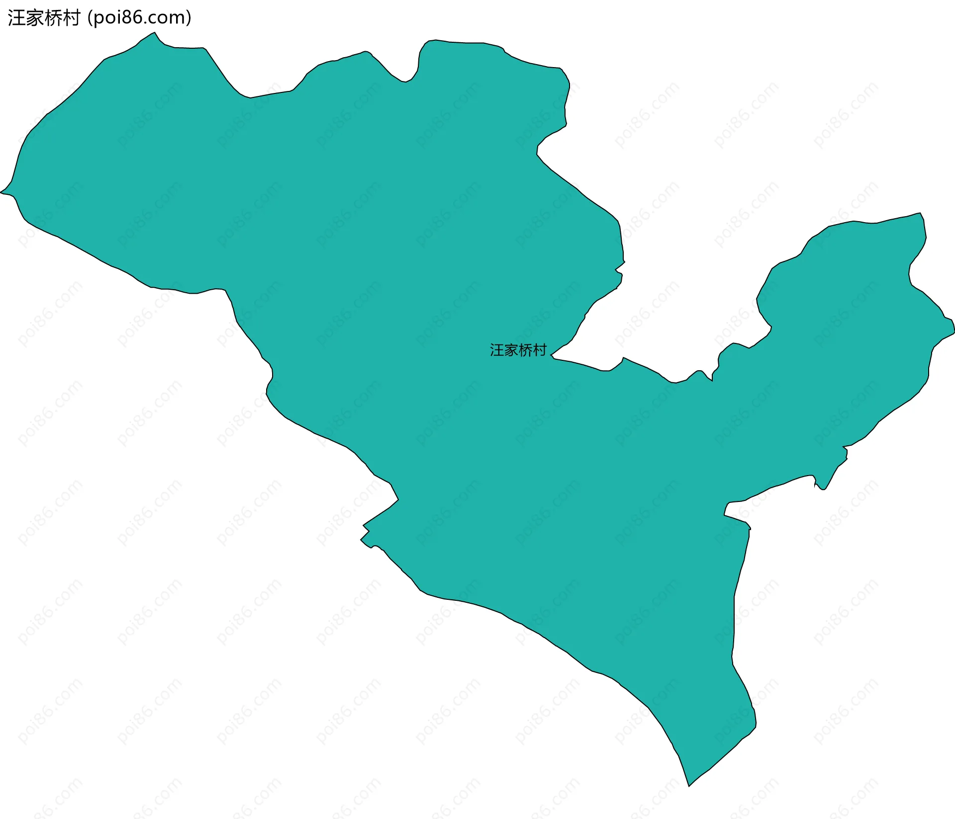 汪家桥村边界地图