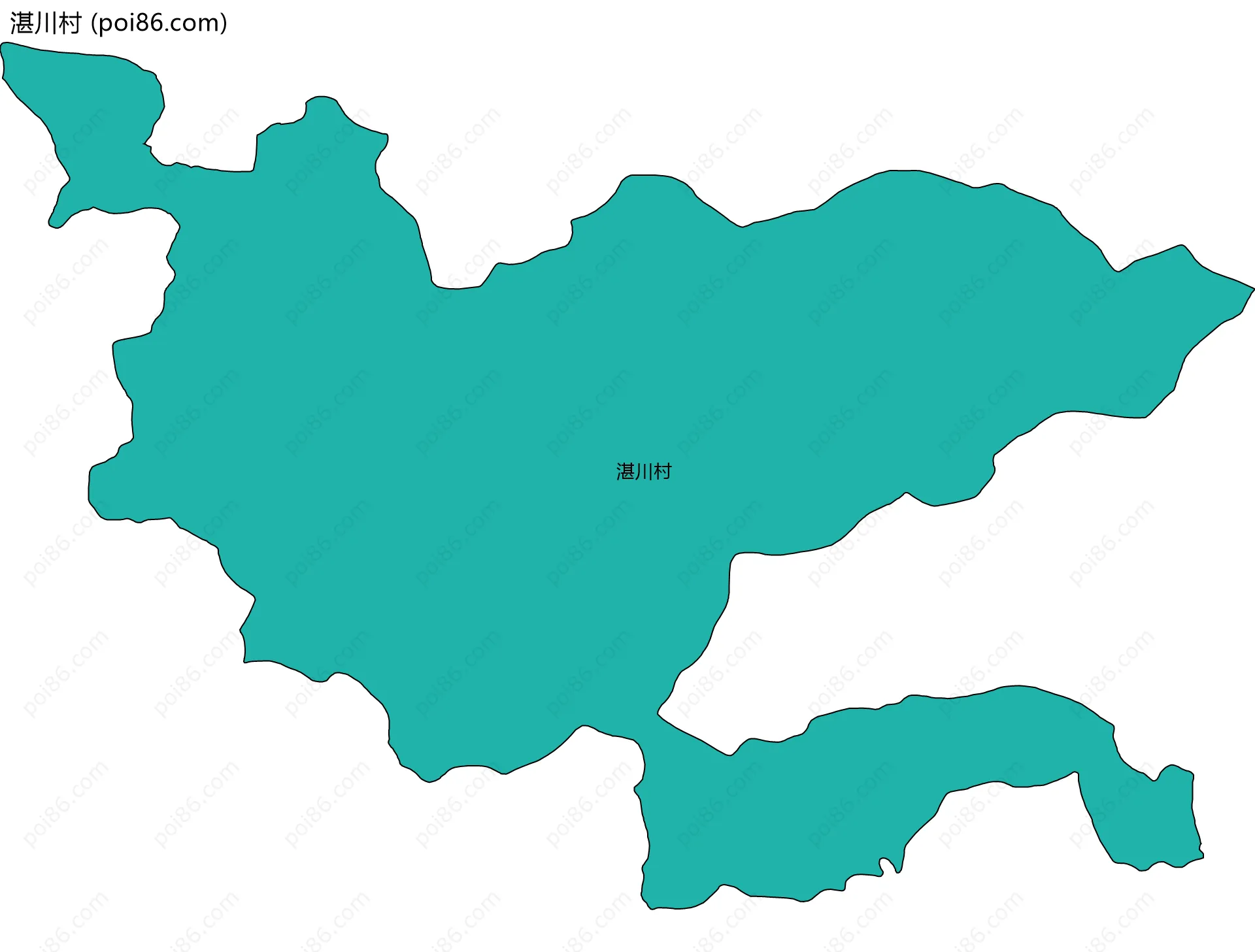 湛川村边界地图