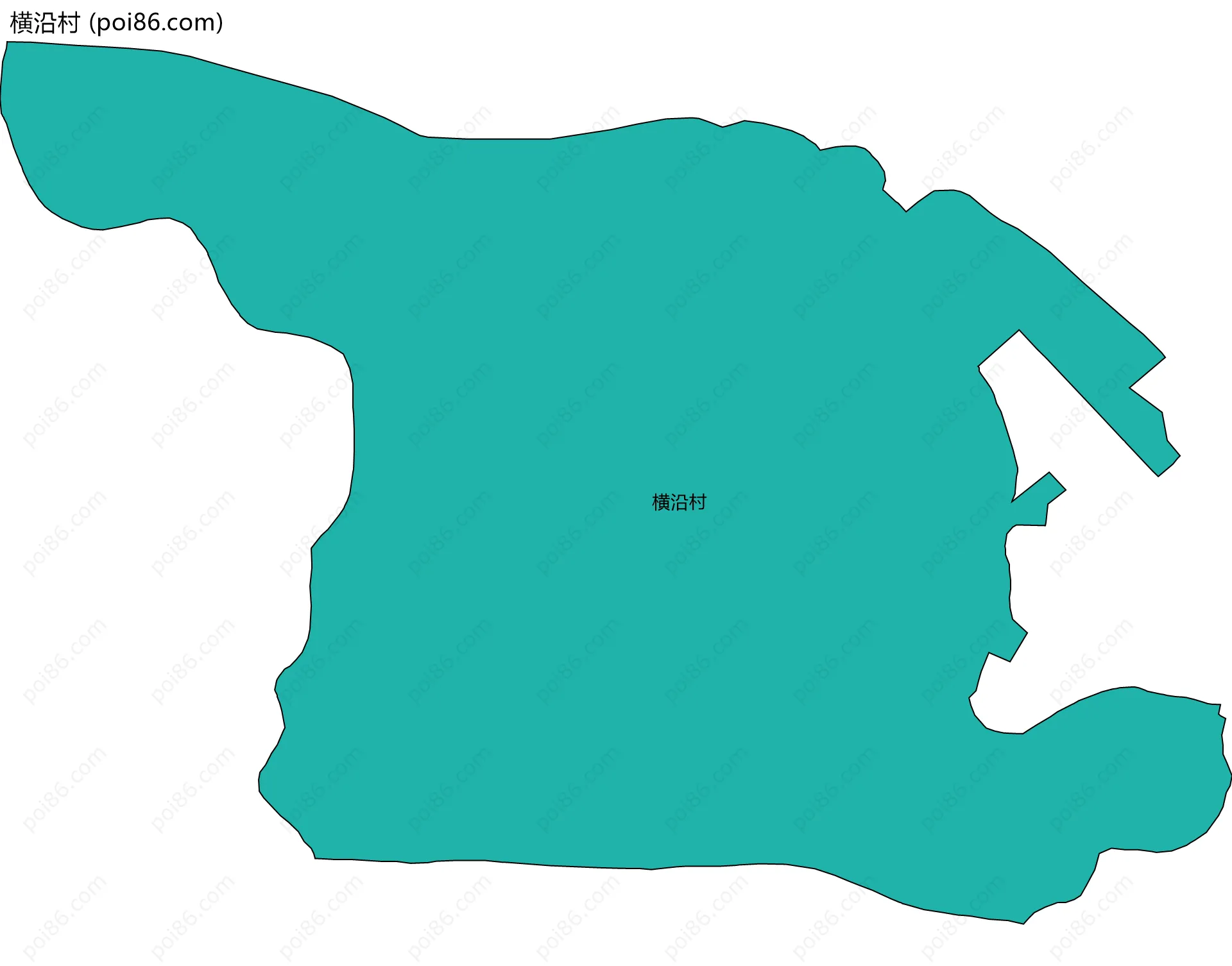 横沿村边界地图