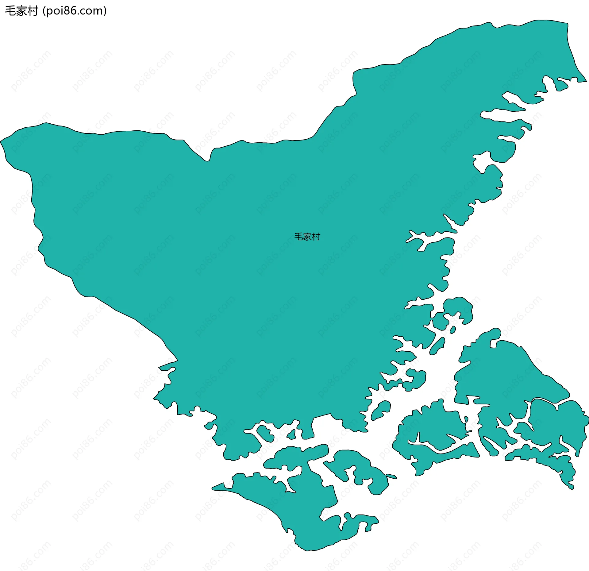 毛家村边界地图