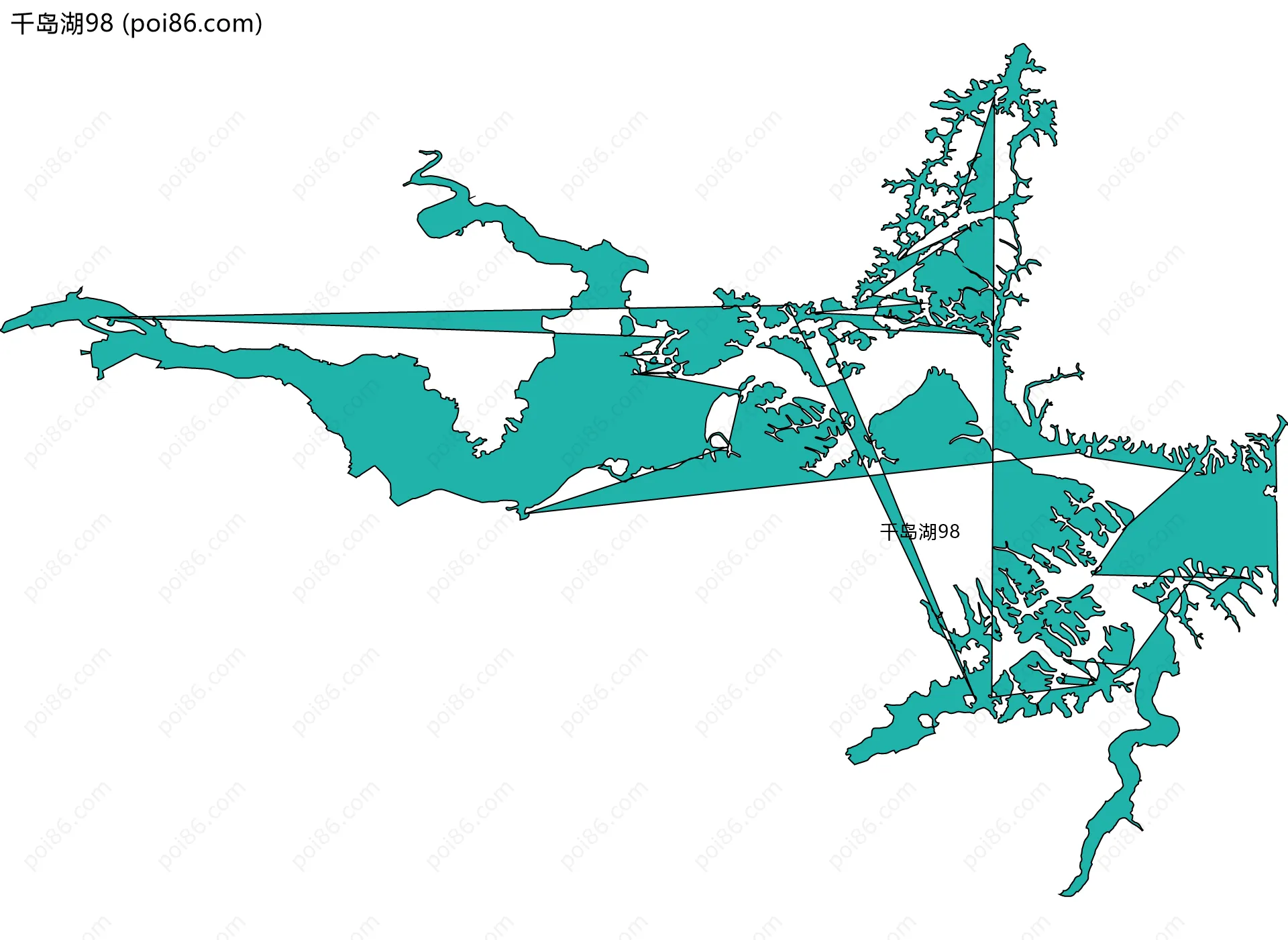 千岛湖98边界地图