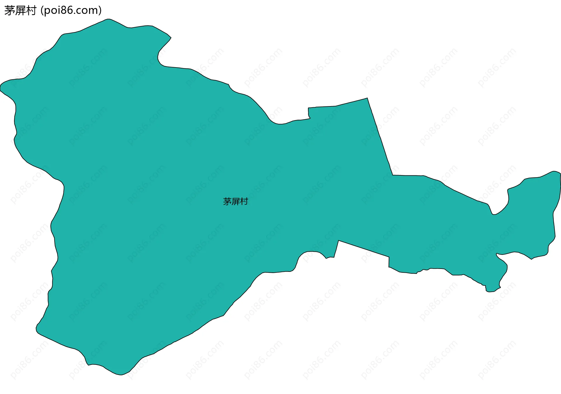 茅屏村边界地图