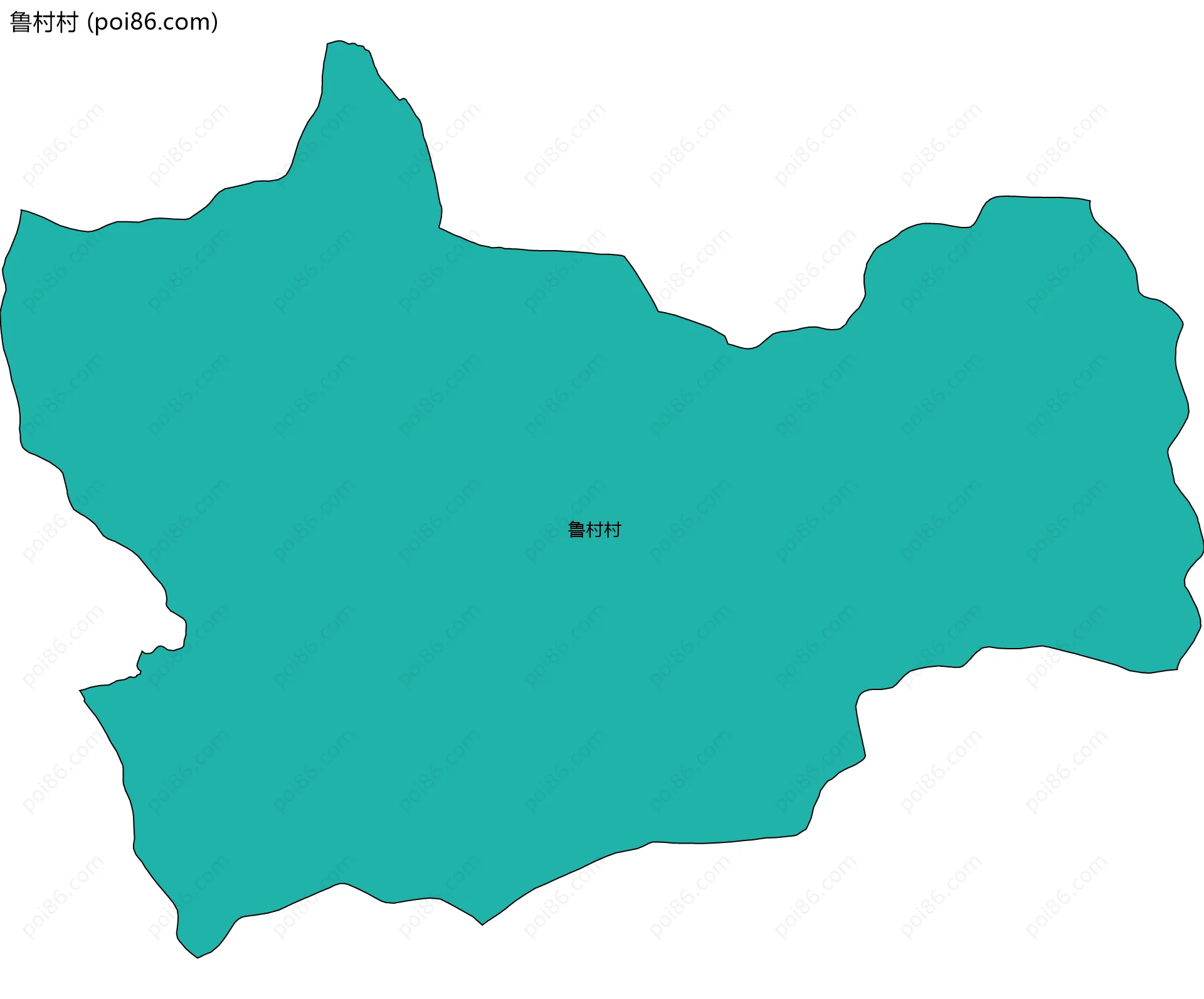 鲁村村边界地图