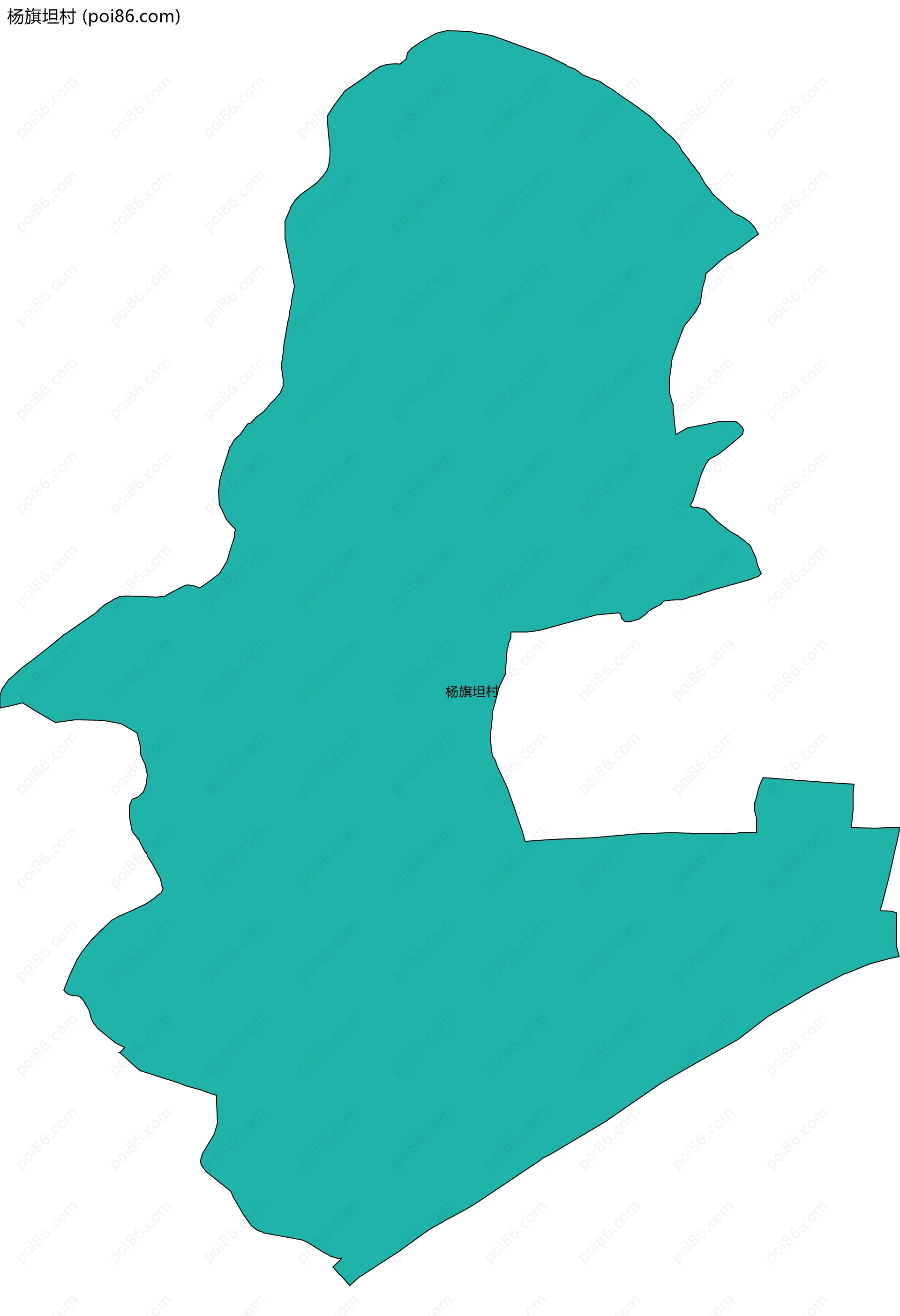 杨旗坦村边界地图