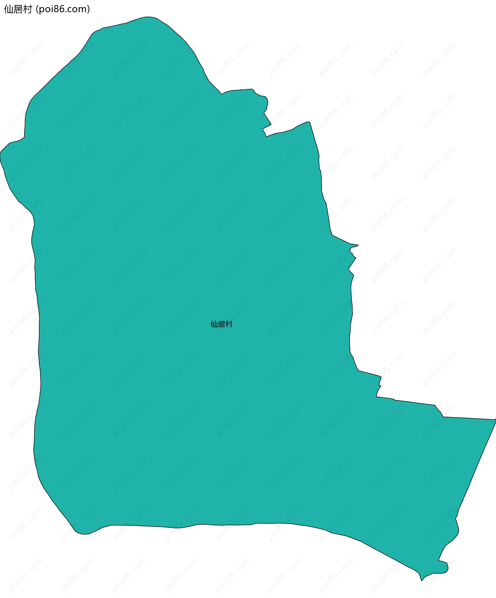 仙居村边界地图