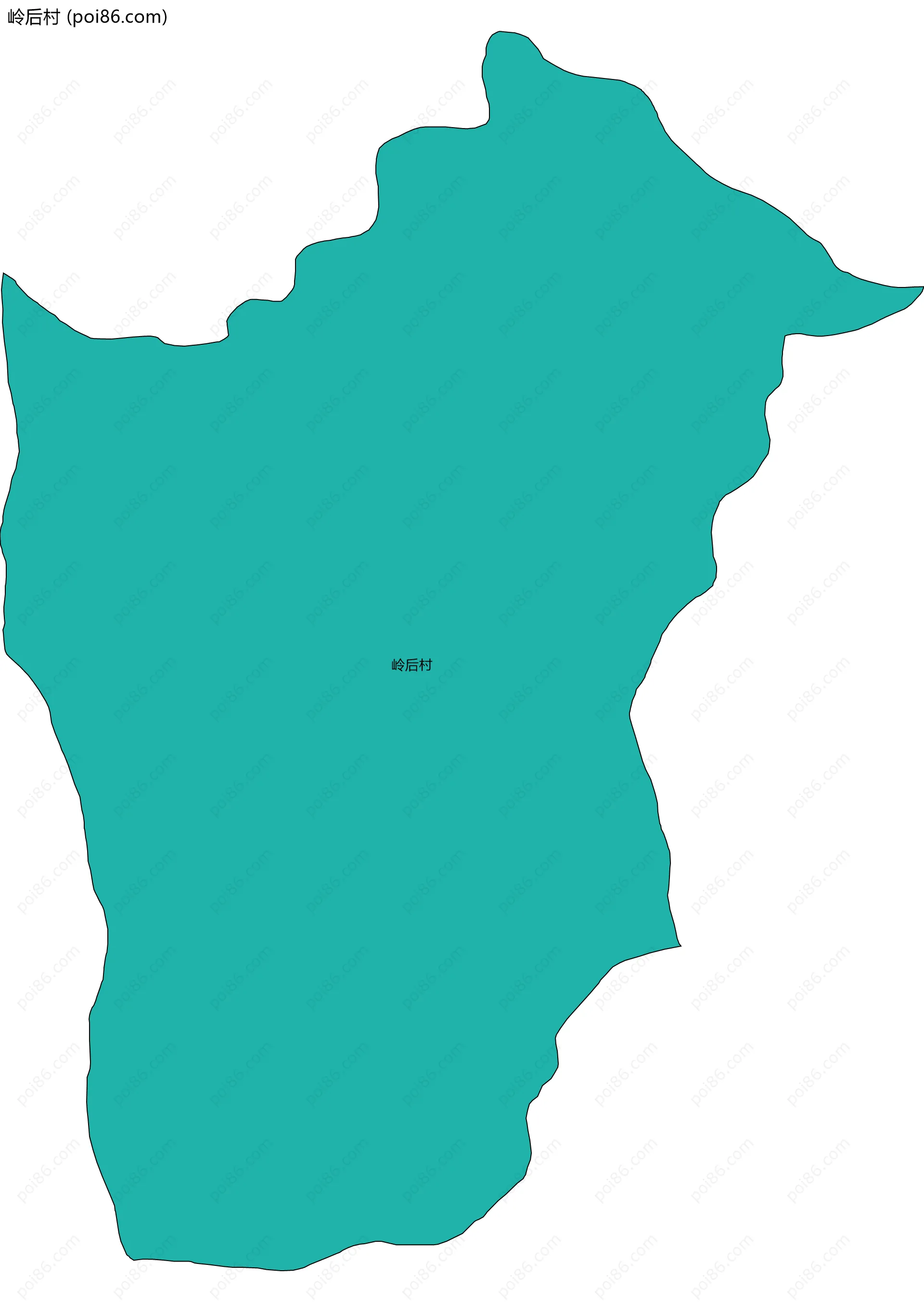 岭后村边界地图