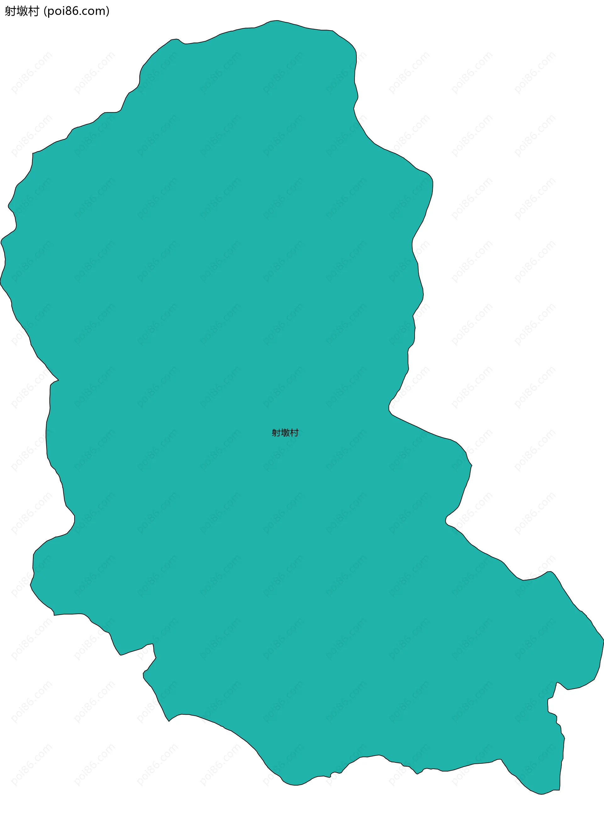 射墩村边界地图