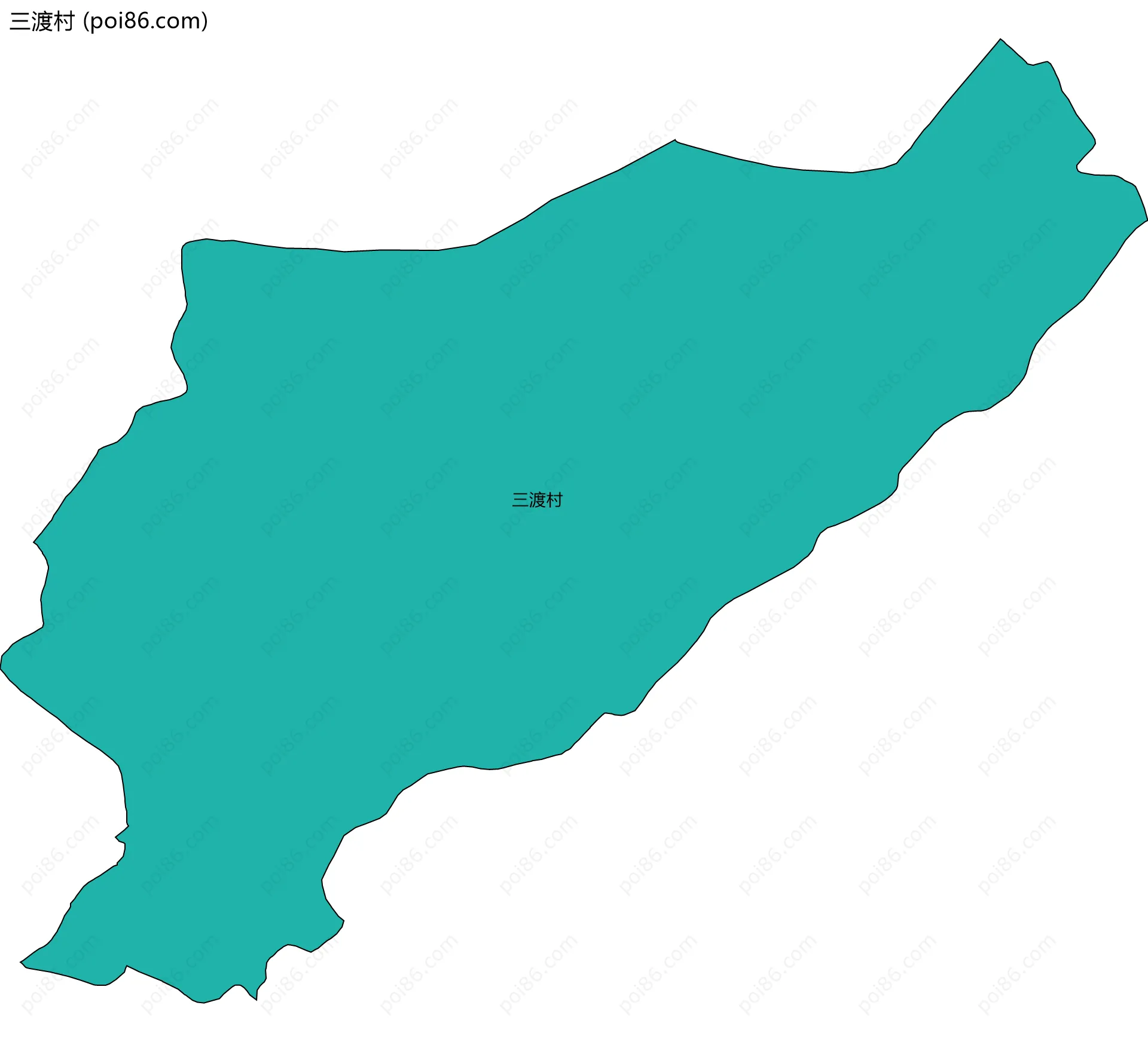 三渡村边界地图