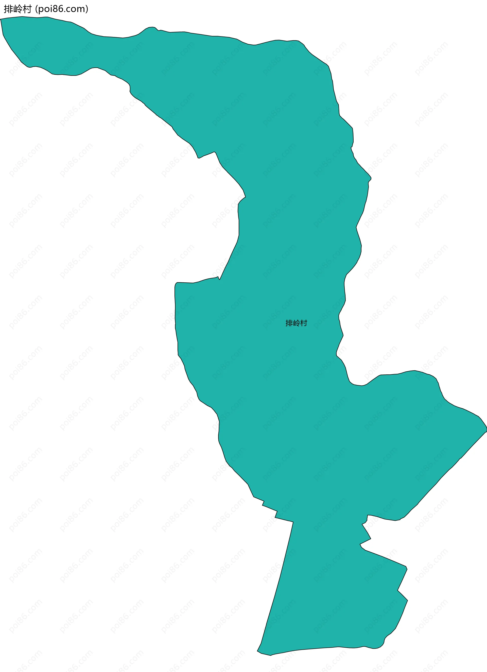 排岭村边界地图