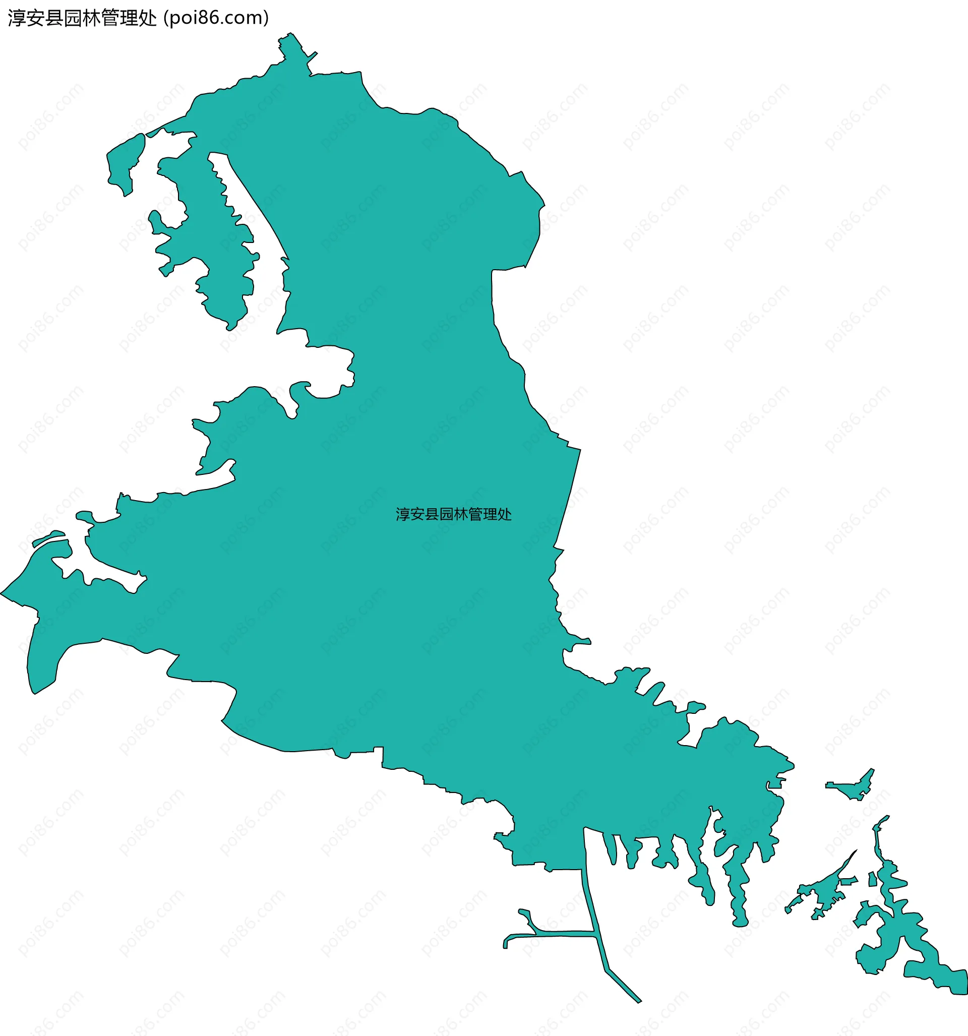 淳安县园林管理处边界地图