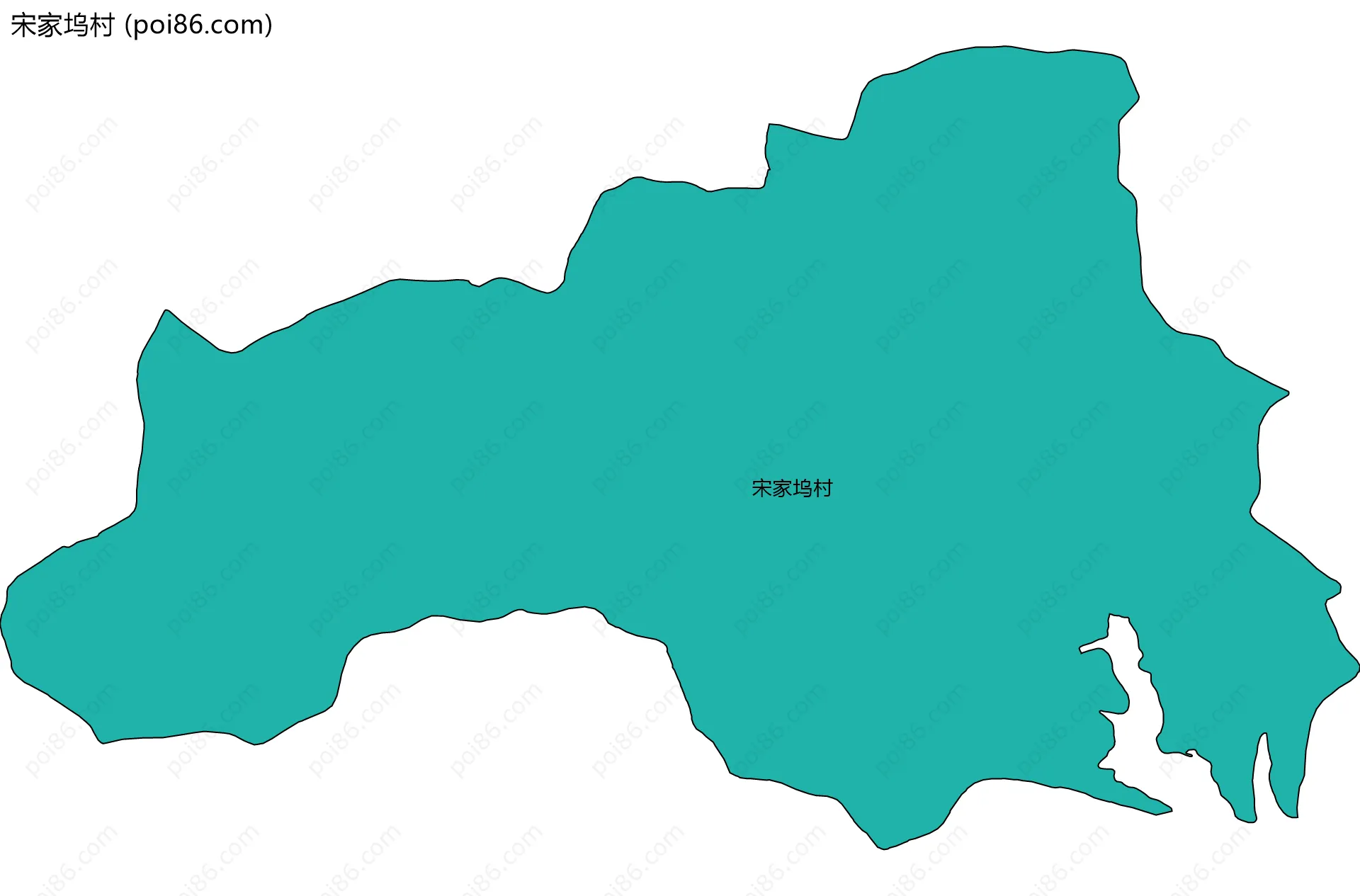 宋家坞村边界地图