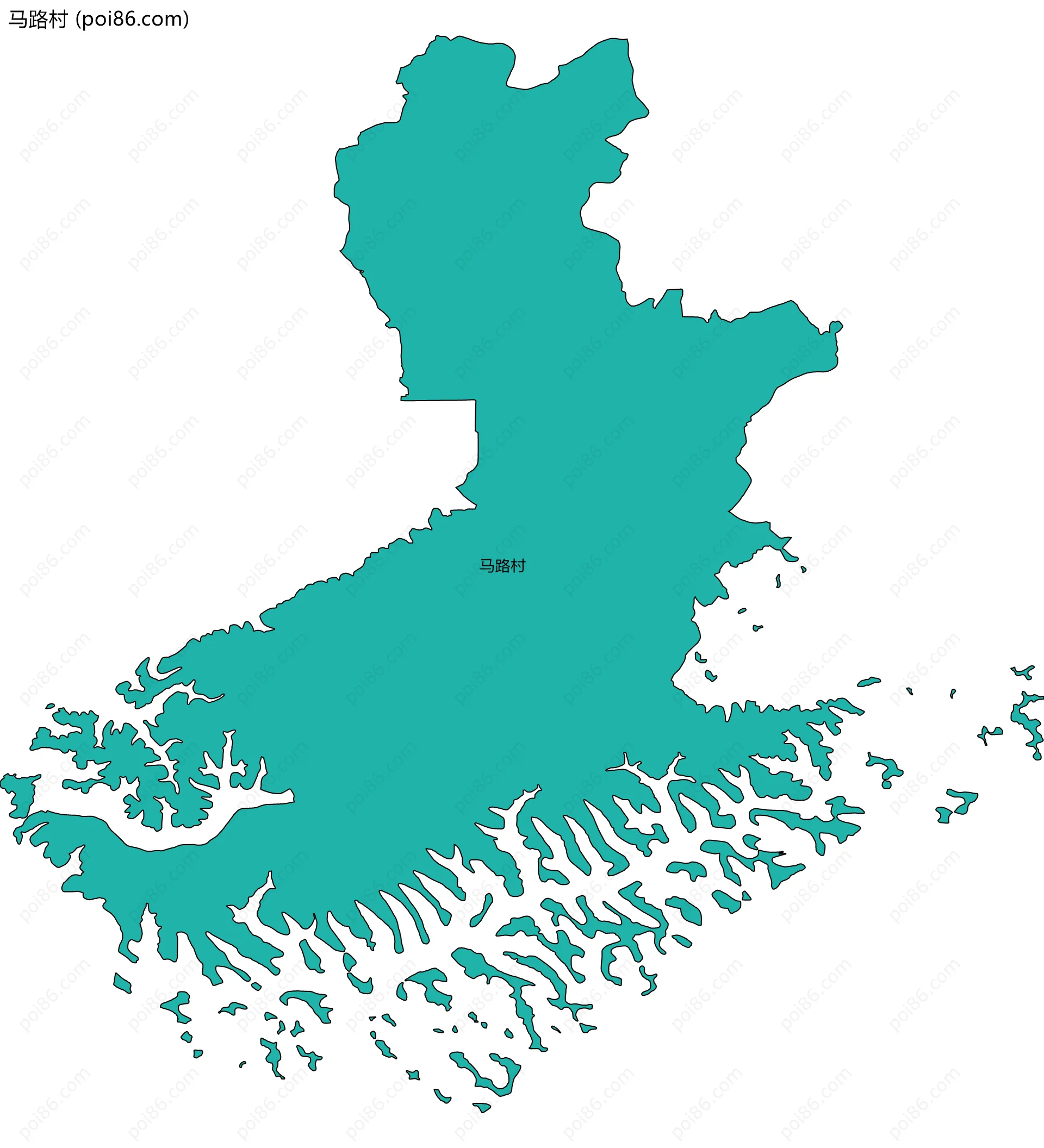 马路村边界地图