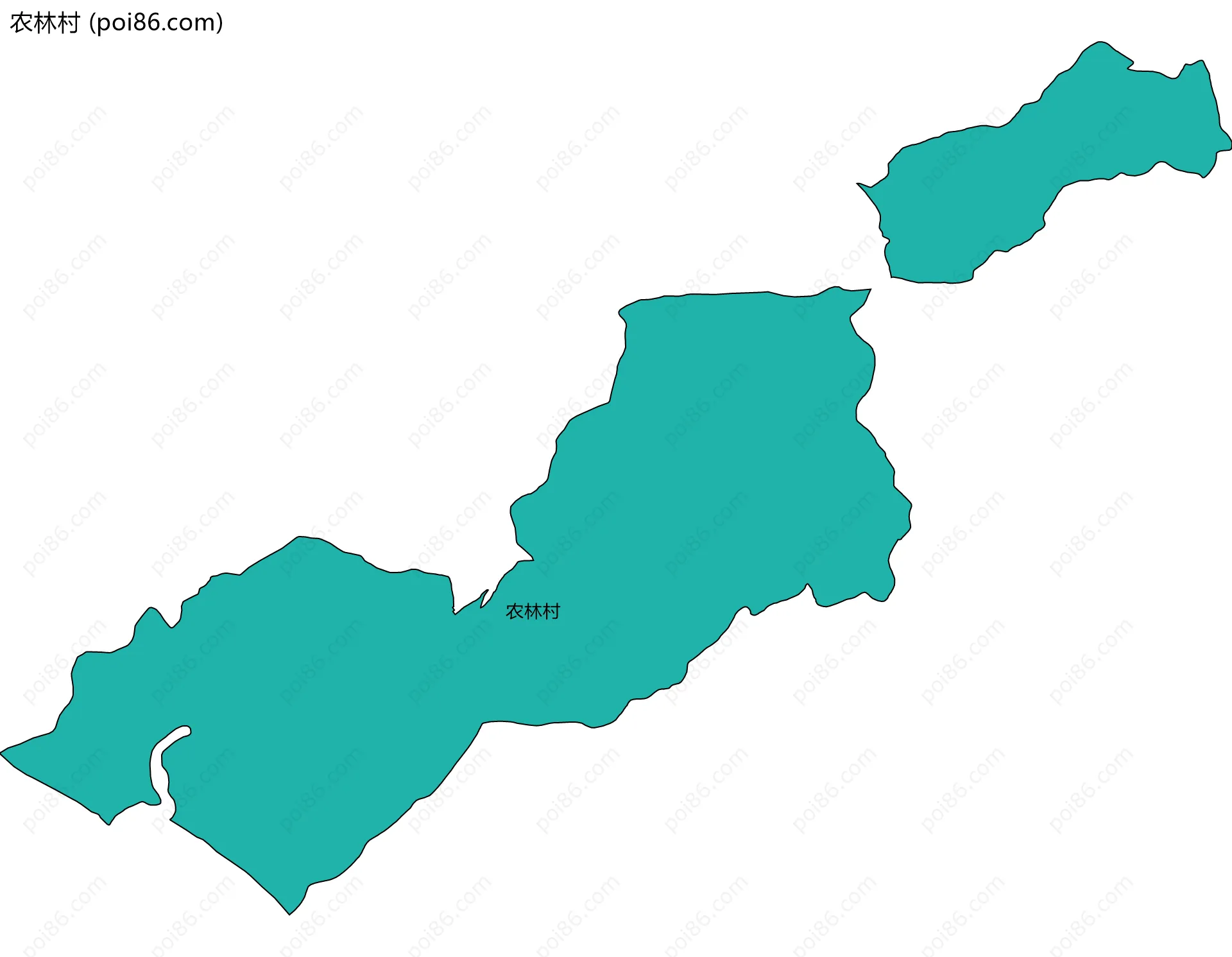 农林村边界地图