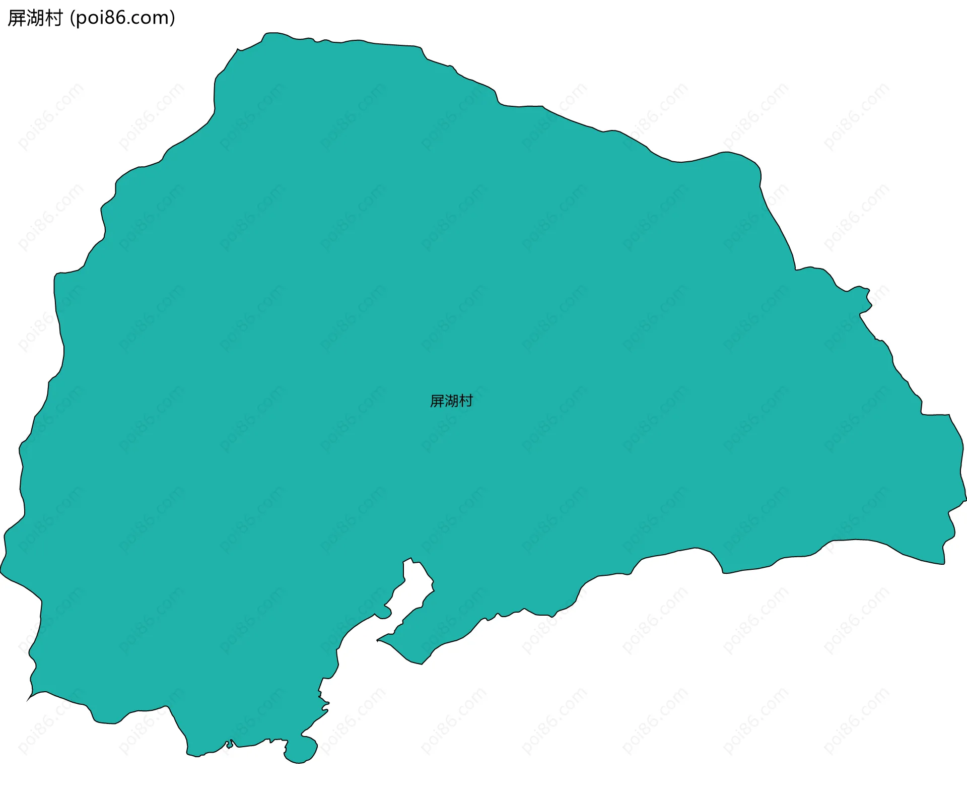 屏湖村边界地图
