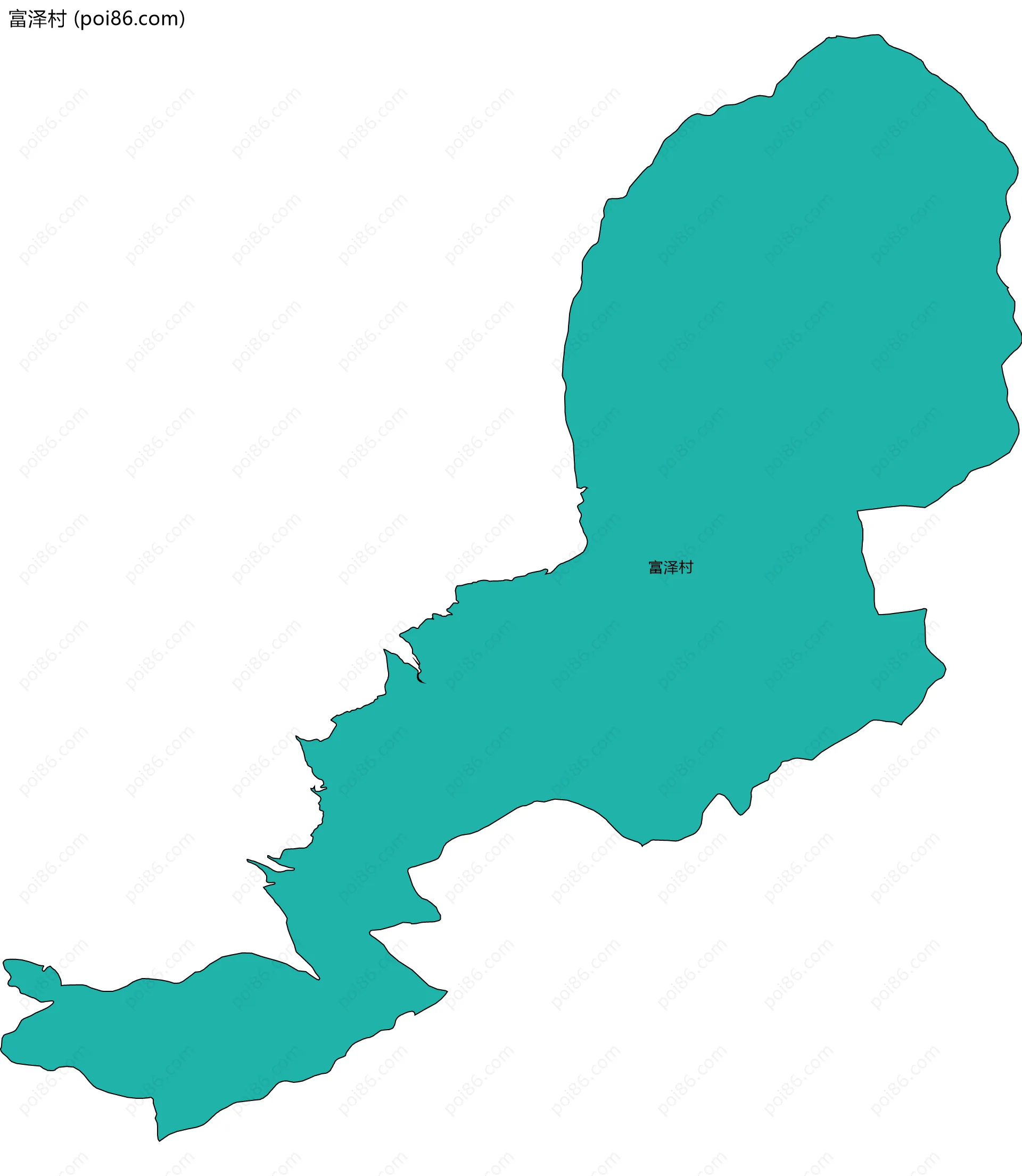 富泽村边界地图