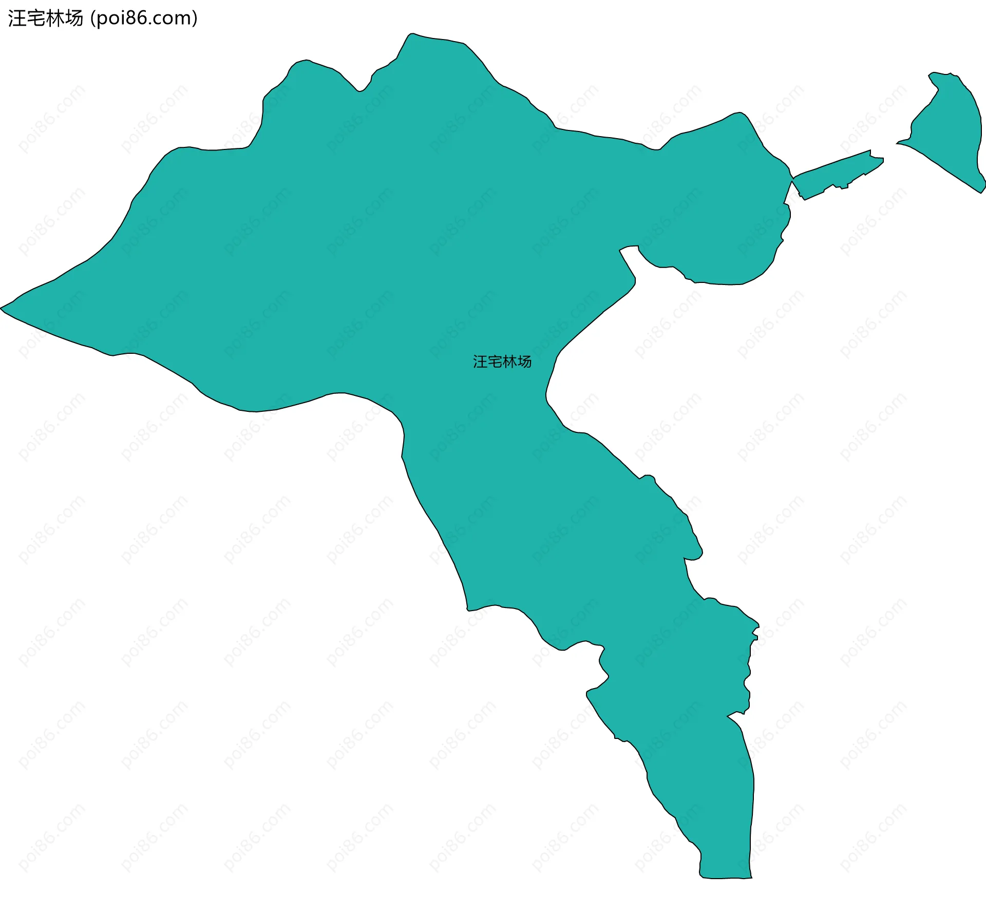 汪宅林场边界地图