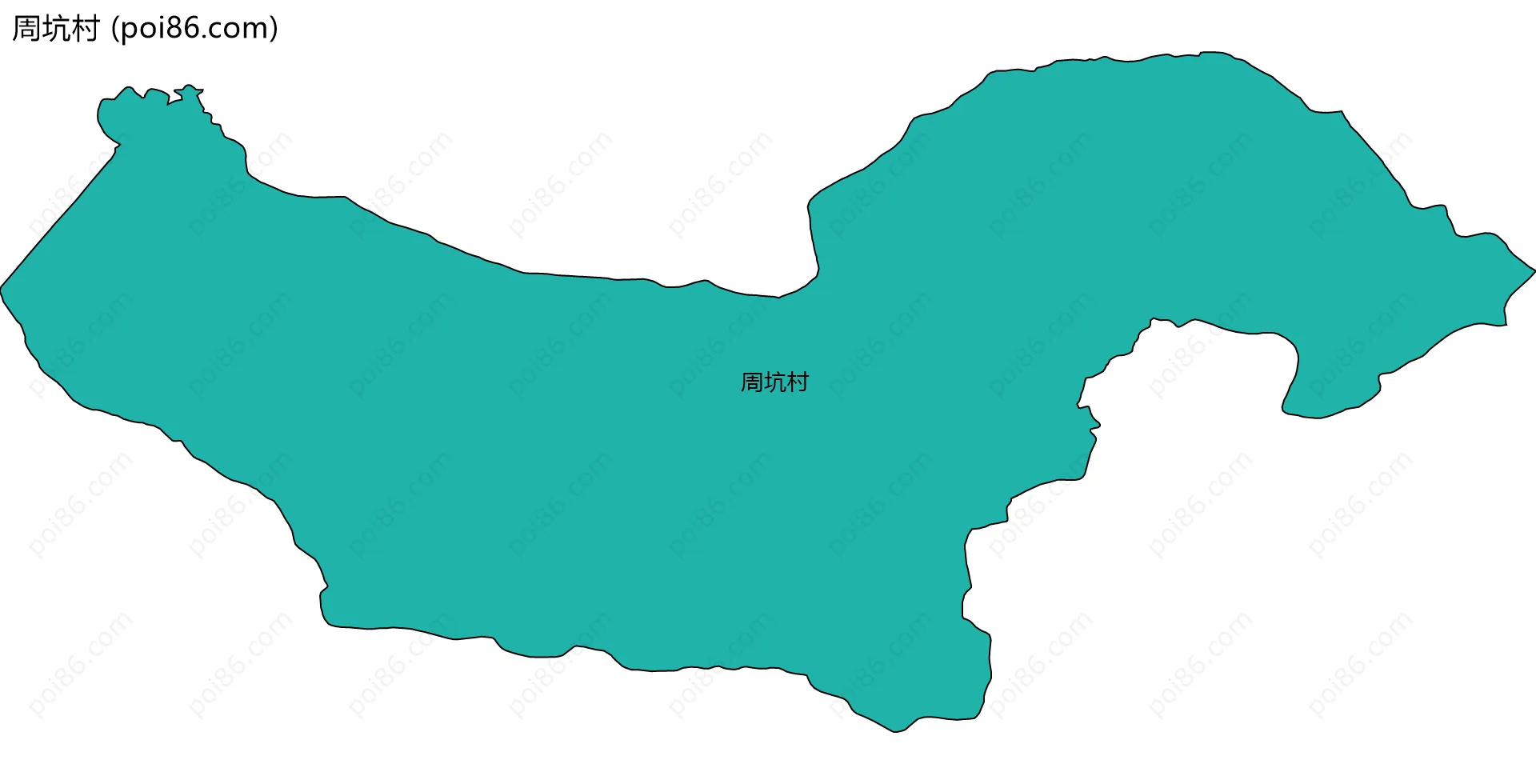 周坑村边界地图