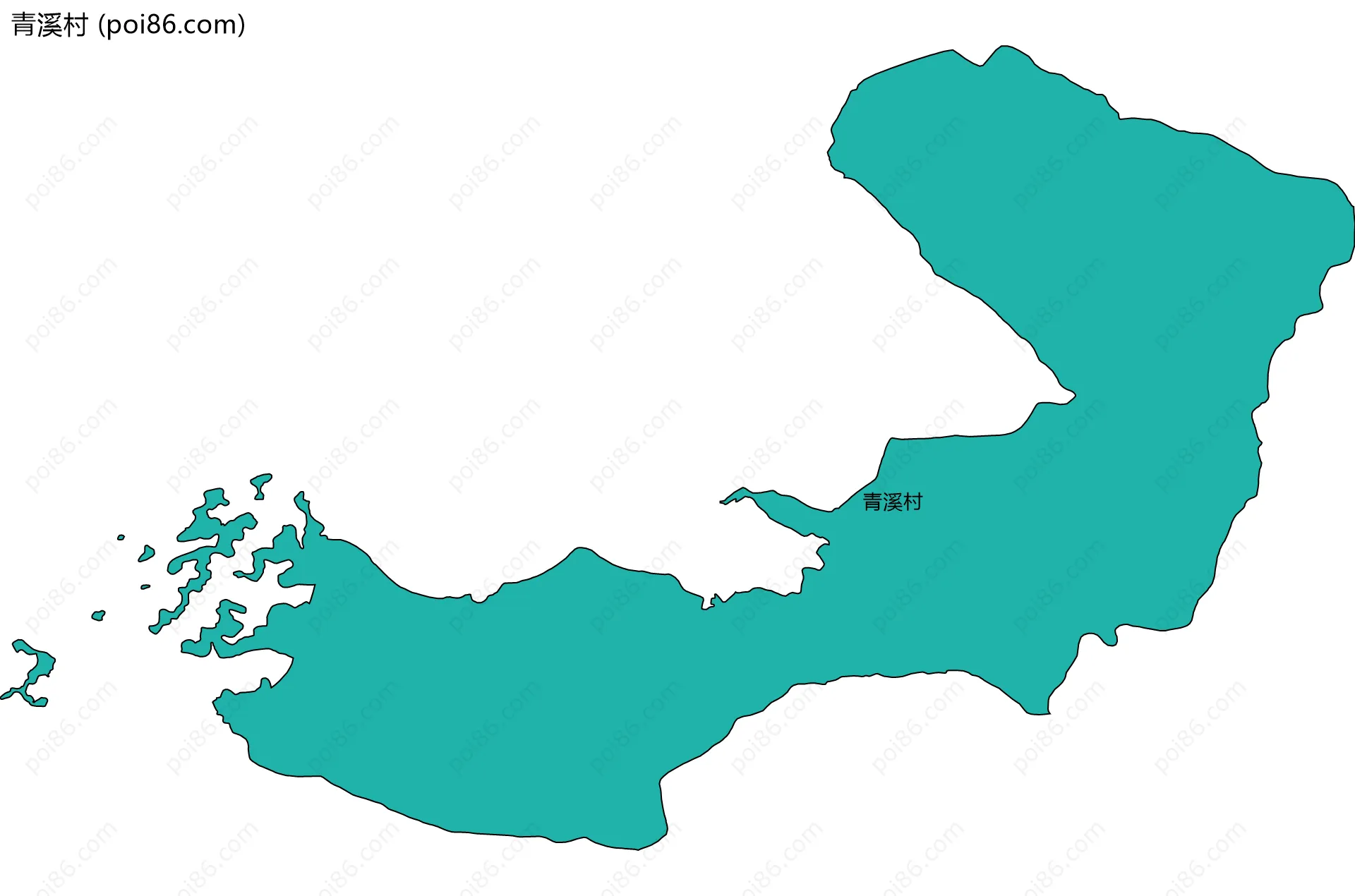 青溪村边界地图