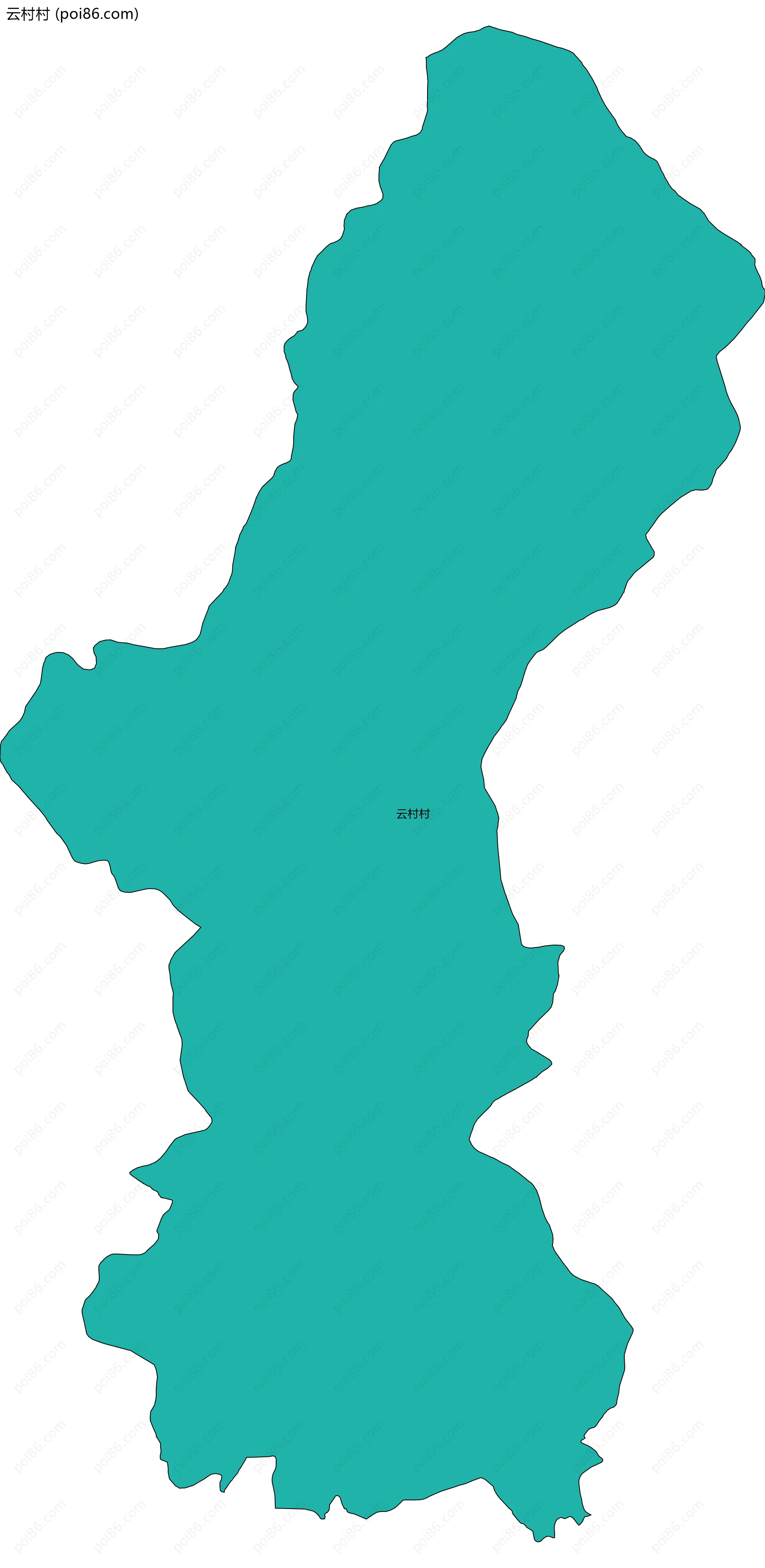 云村村边界地图