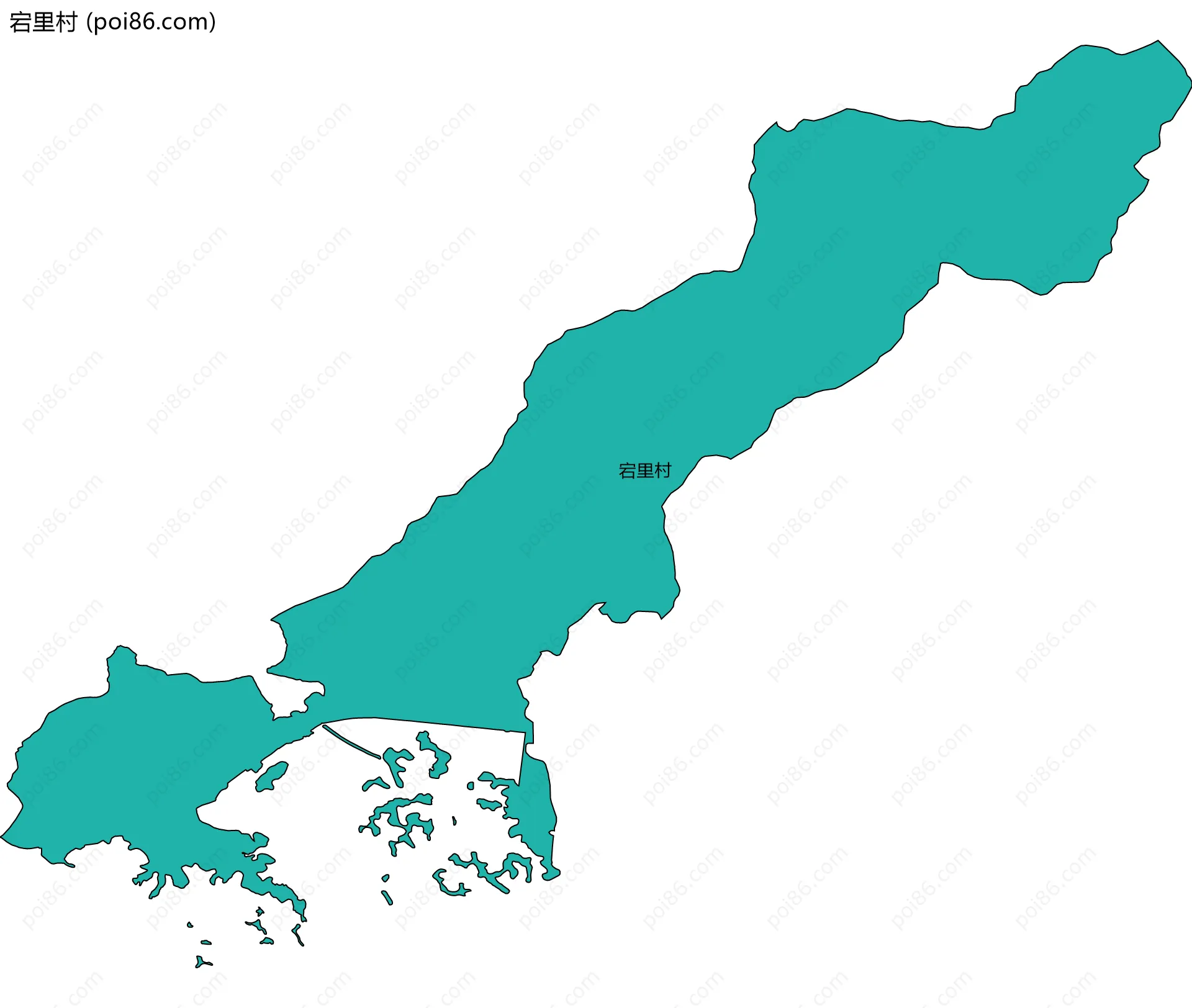 宕里村边界地图