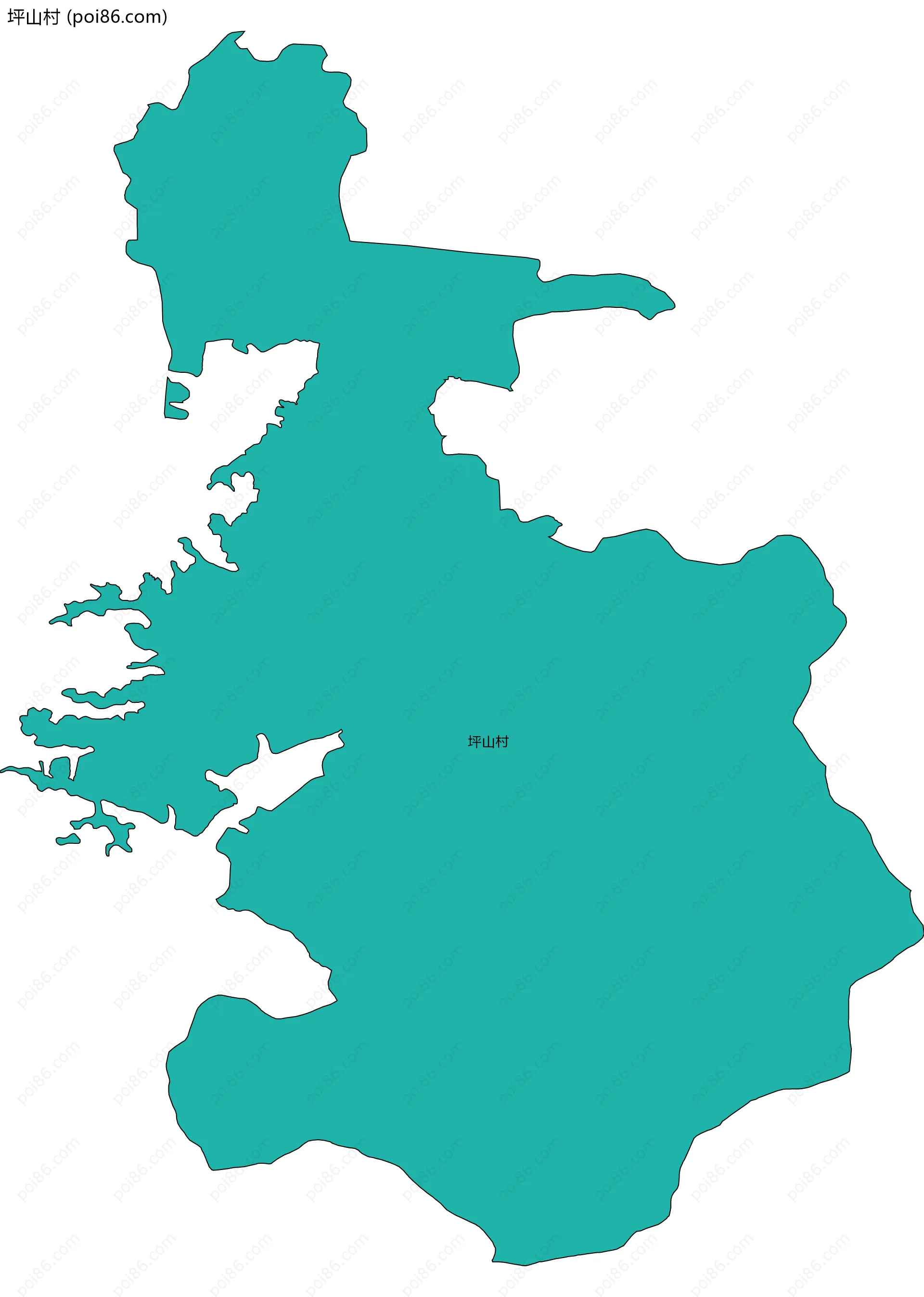 坪山村边界地图