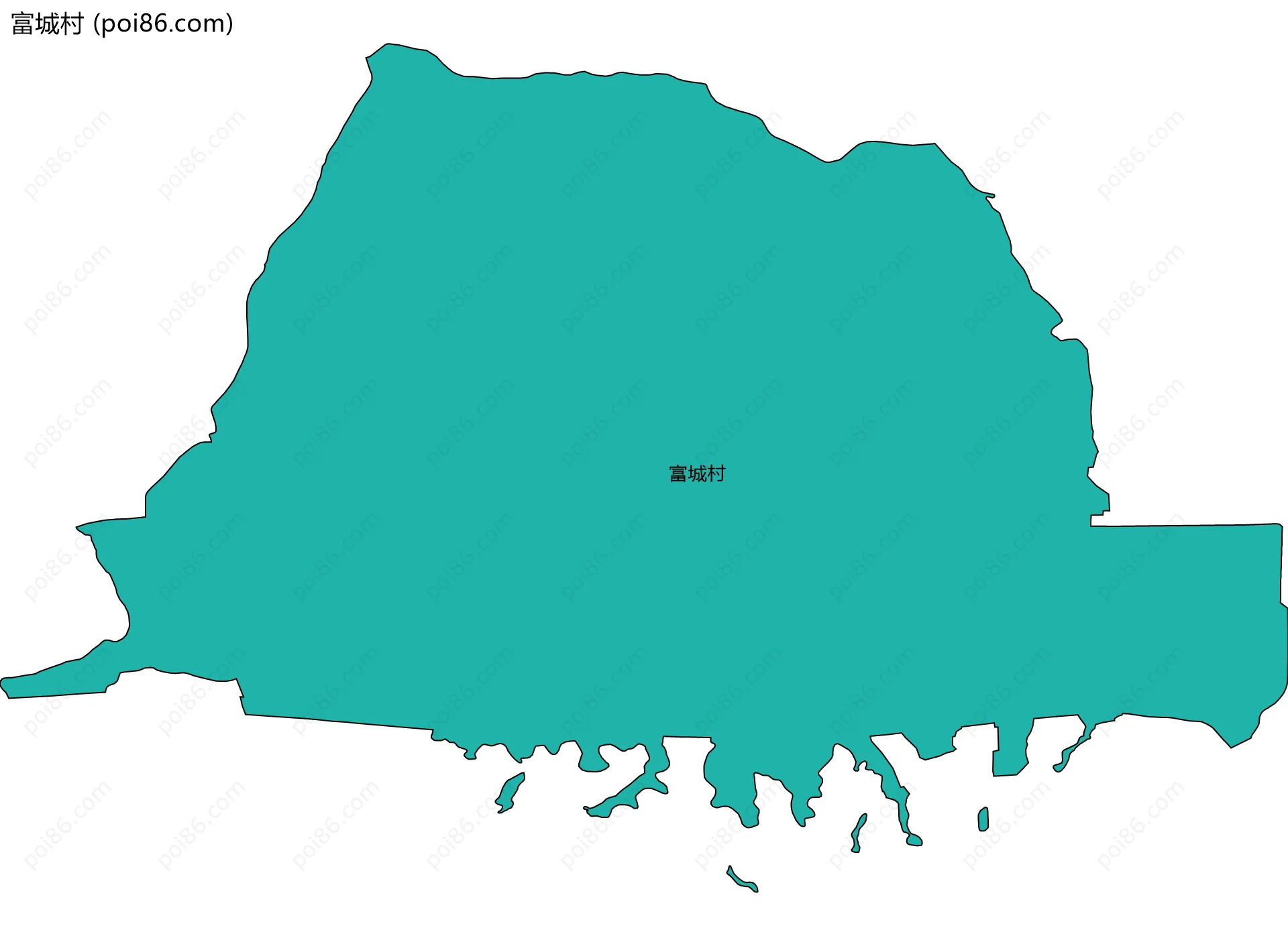 富城村边界地图