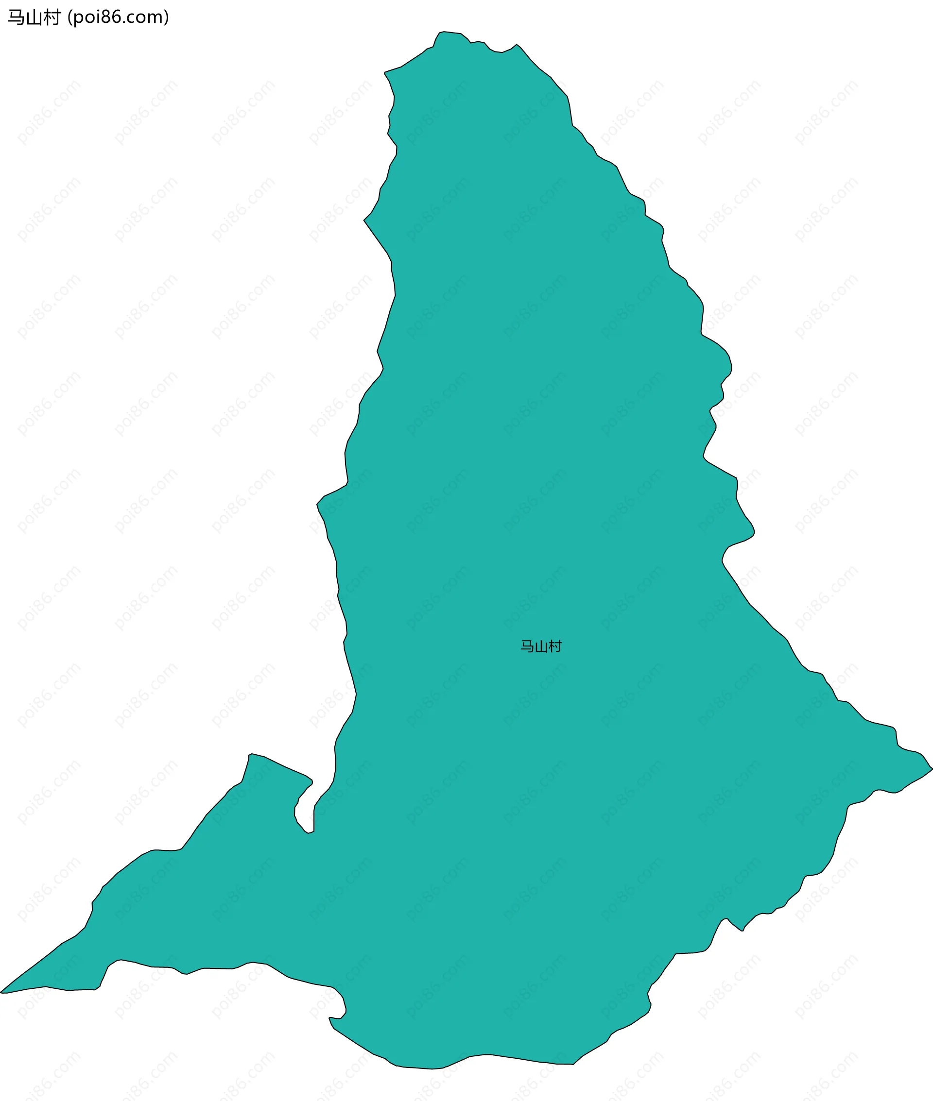 马山村边界地图