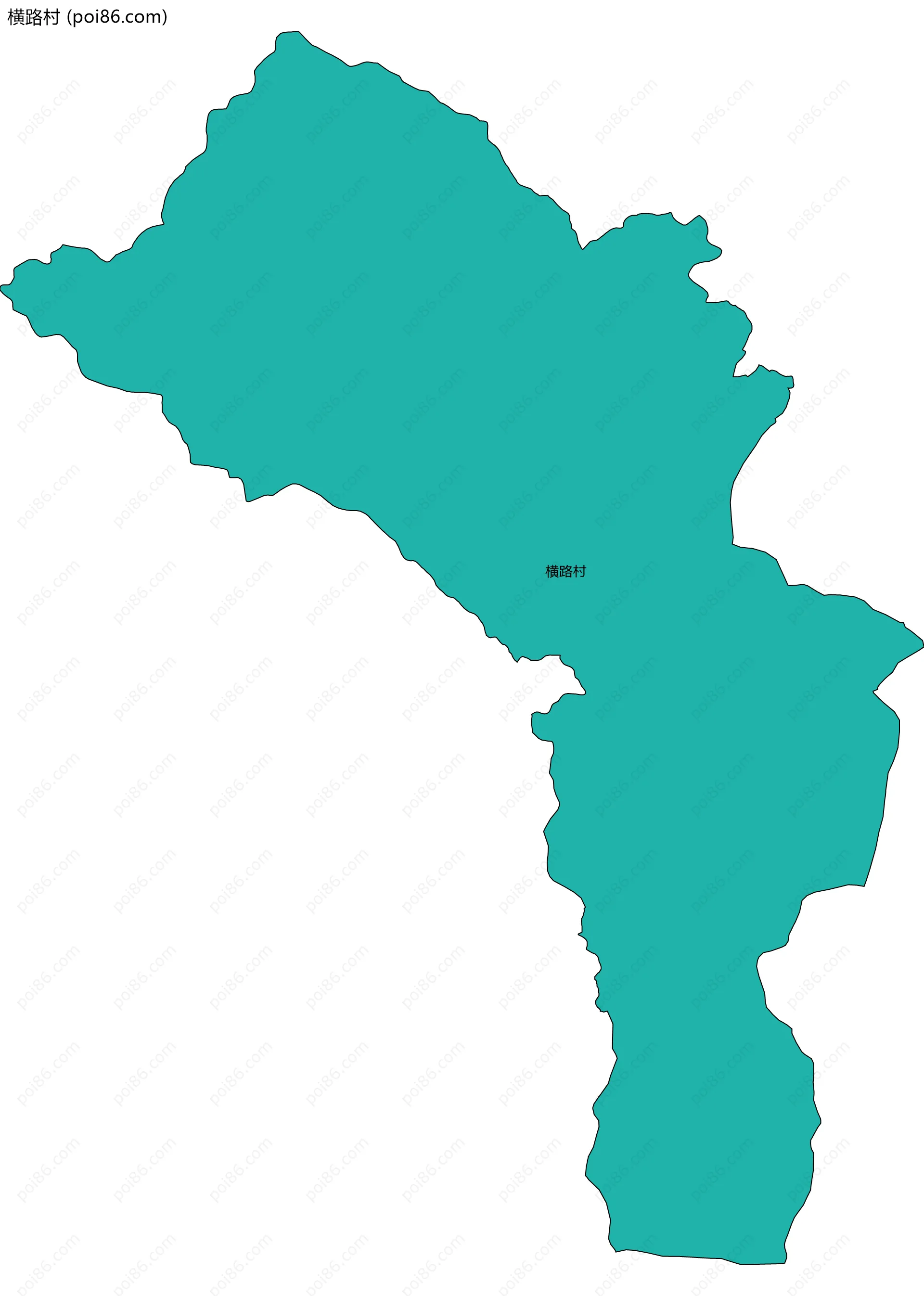 横路村边界地图