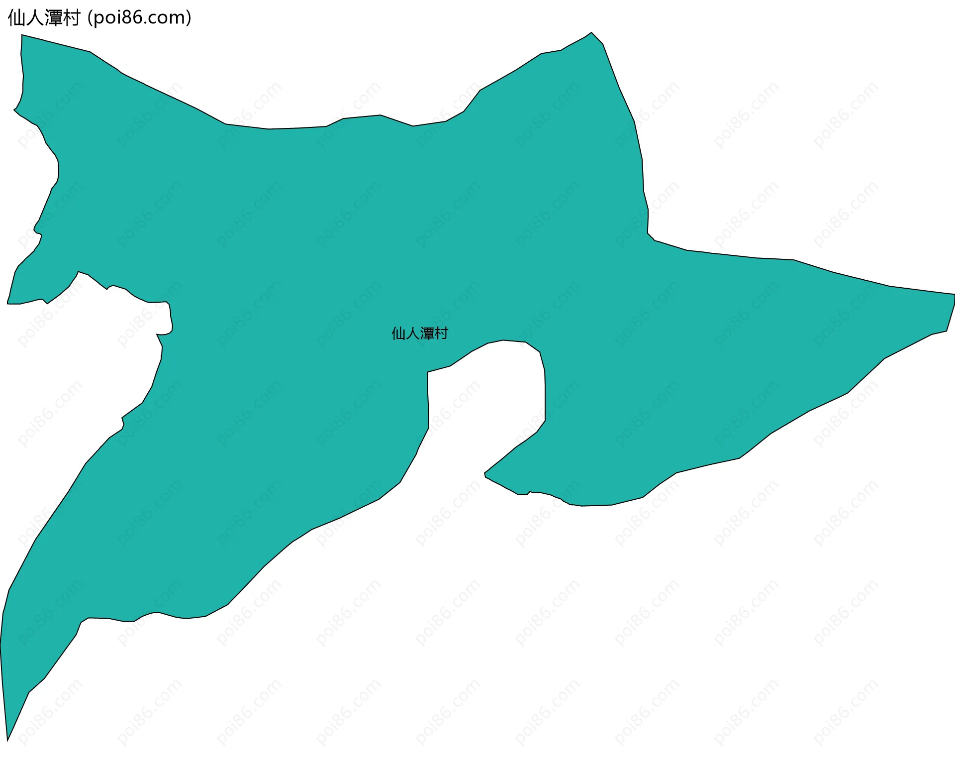 仙人潭村边界地图
