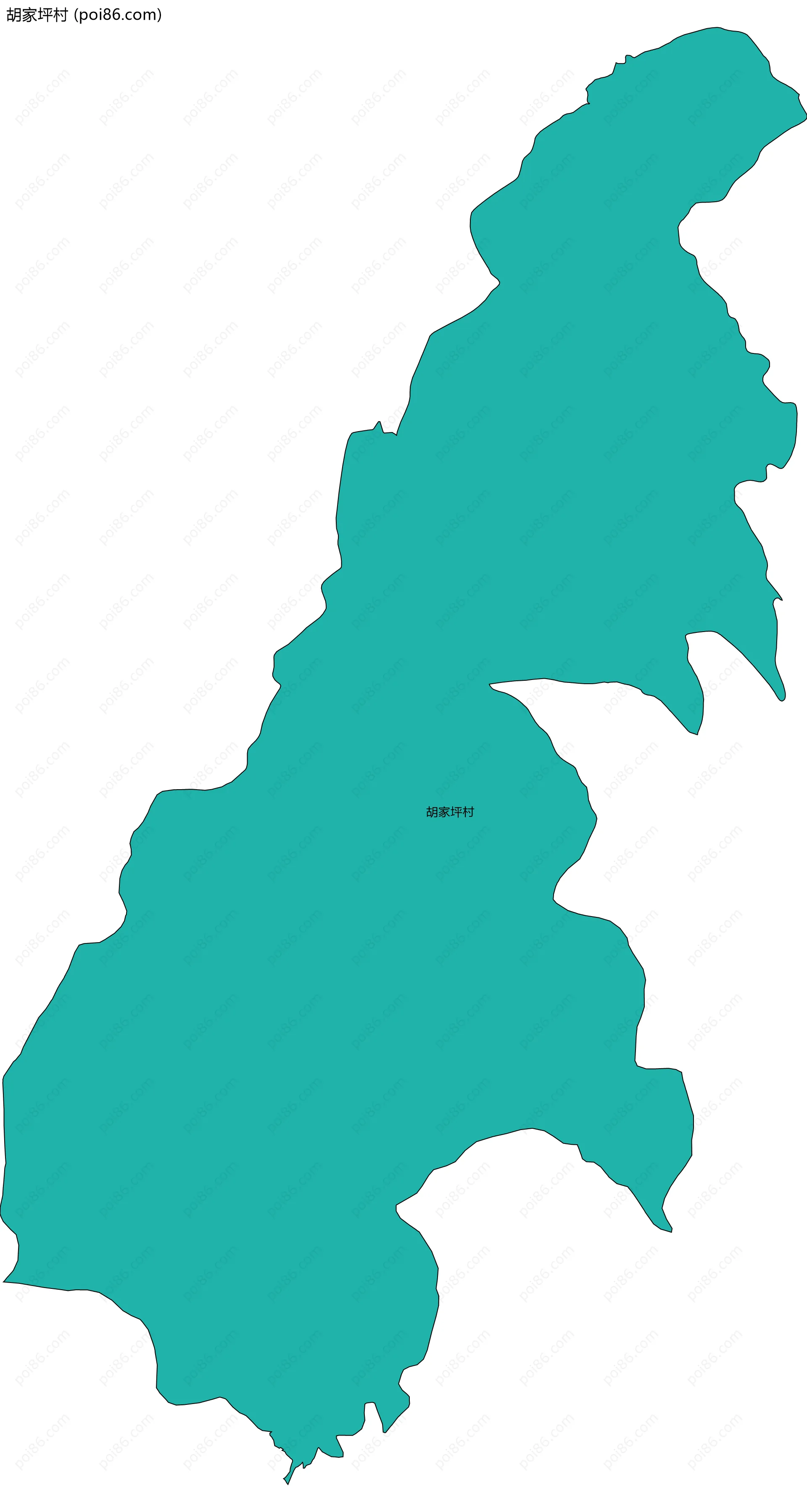 胡家坪村边界地图