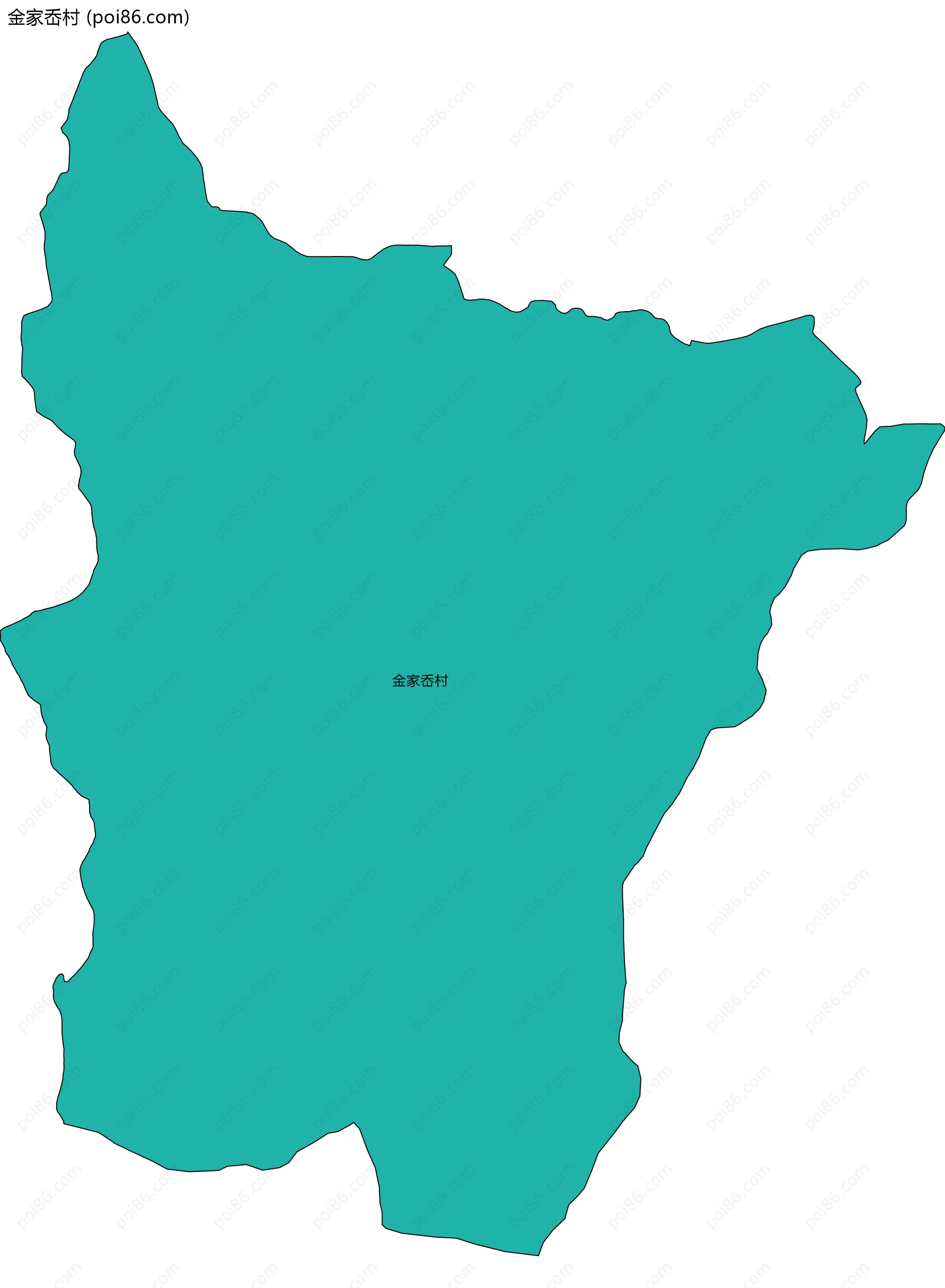 金家岙村边界地图