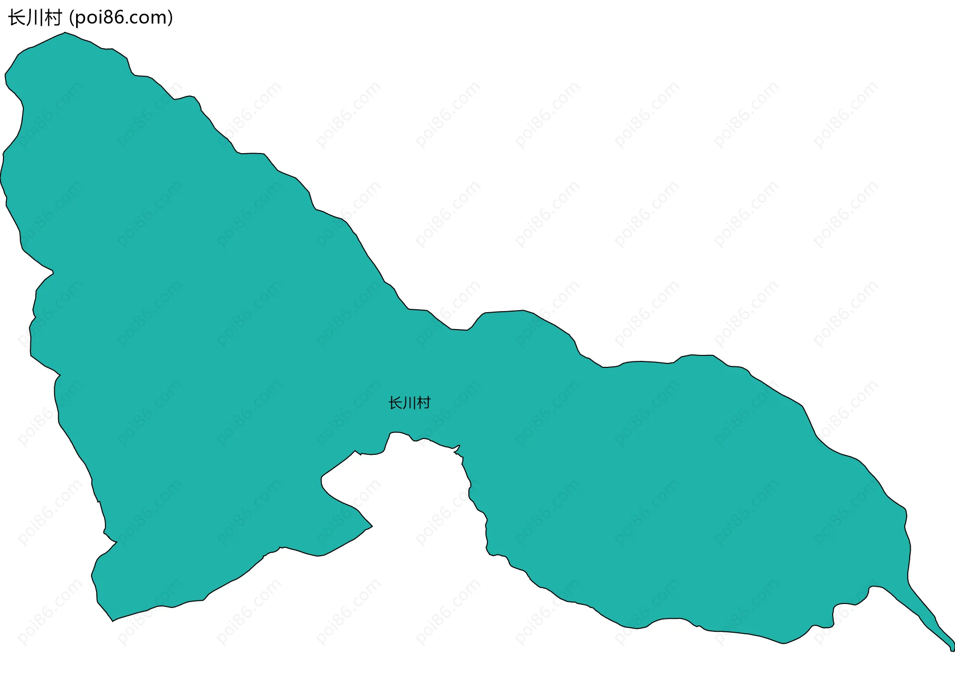 长川村边界地图
