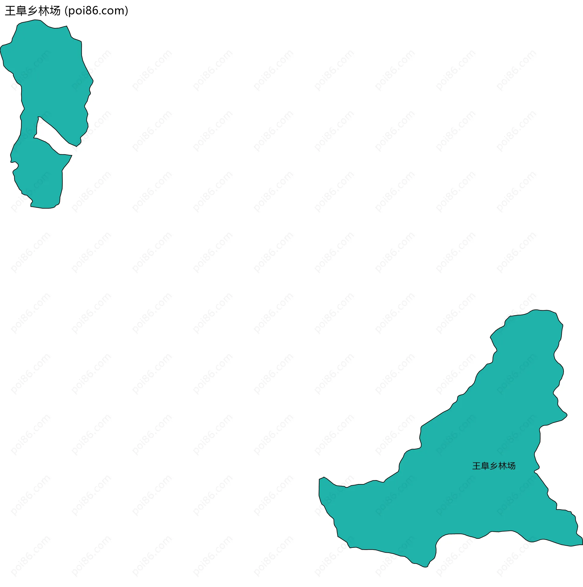 王阜乡林场边界地图