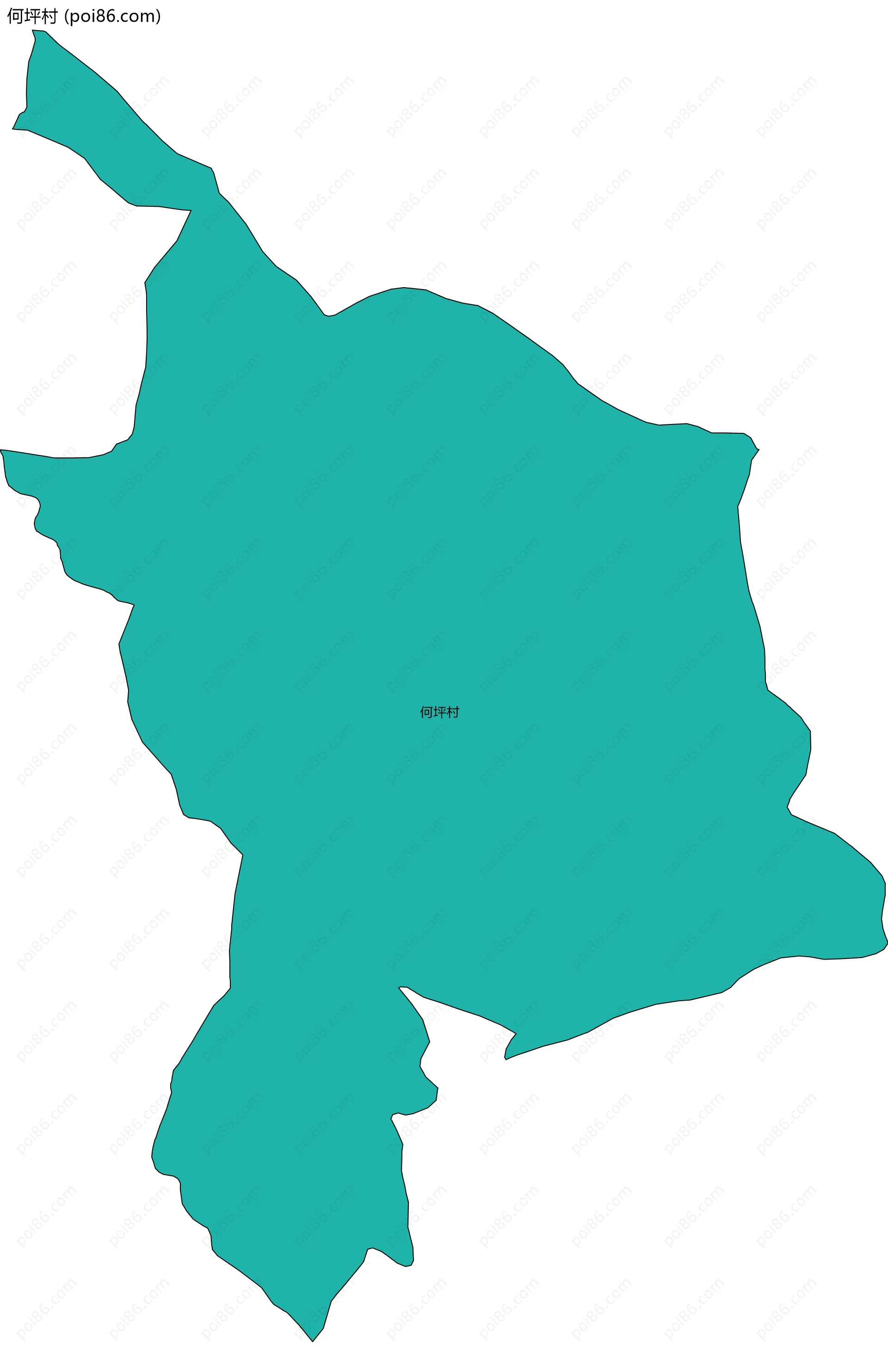 何坪村边界地图