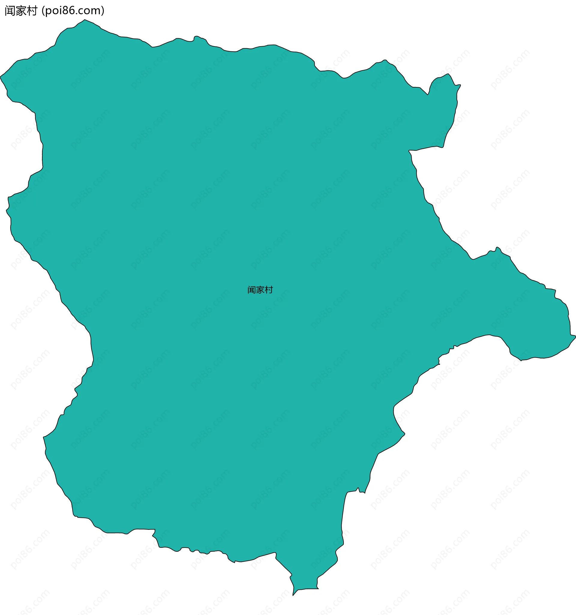 闻家村边界地图