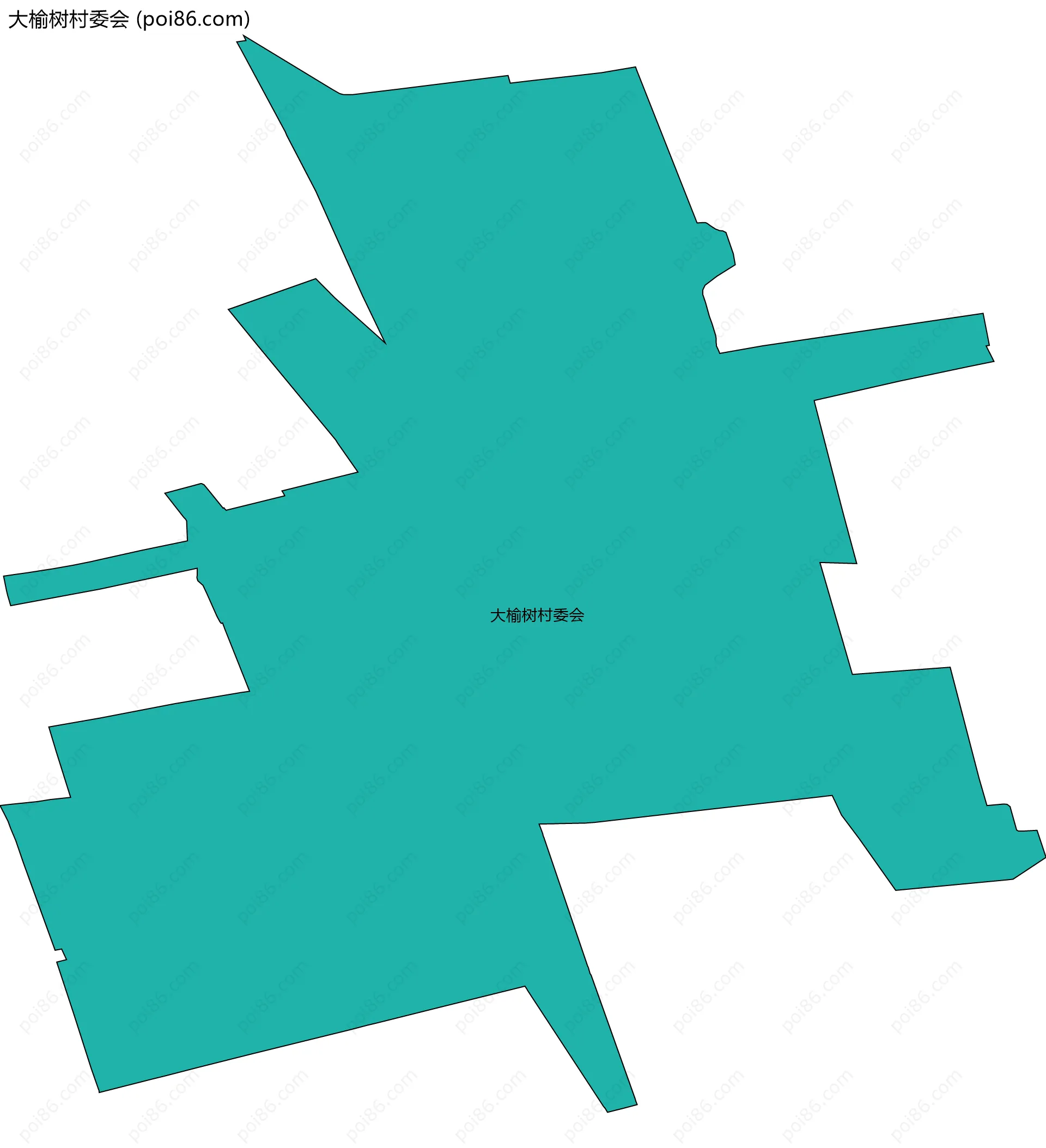 大榆树村委会边界地图