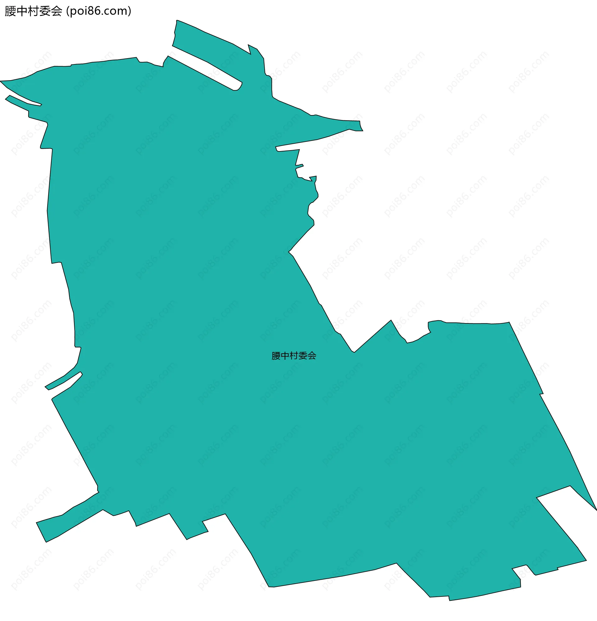 腰中村委会边界地图