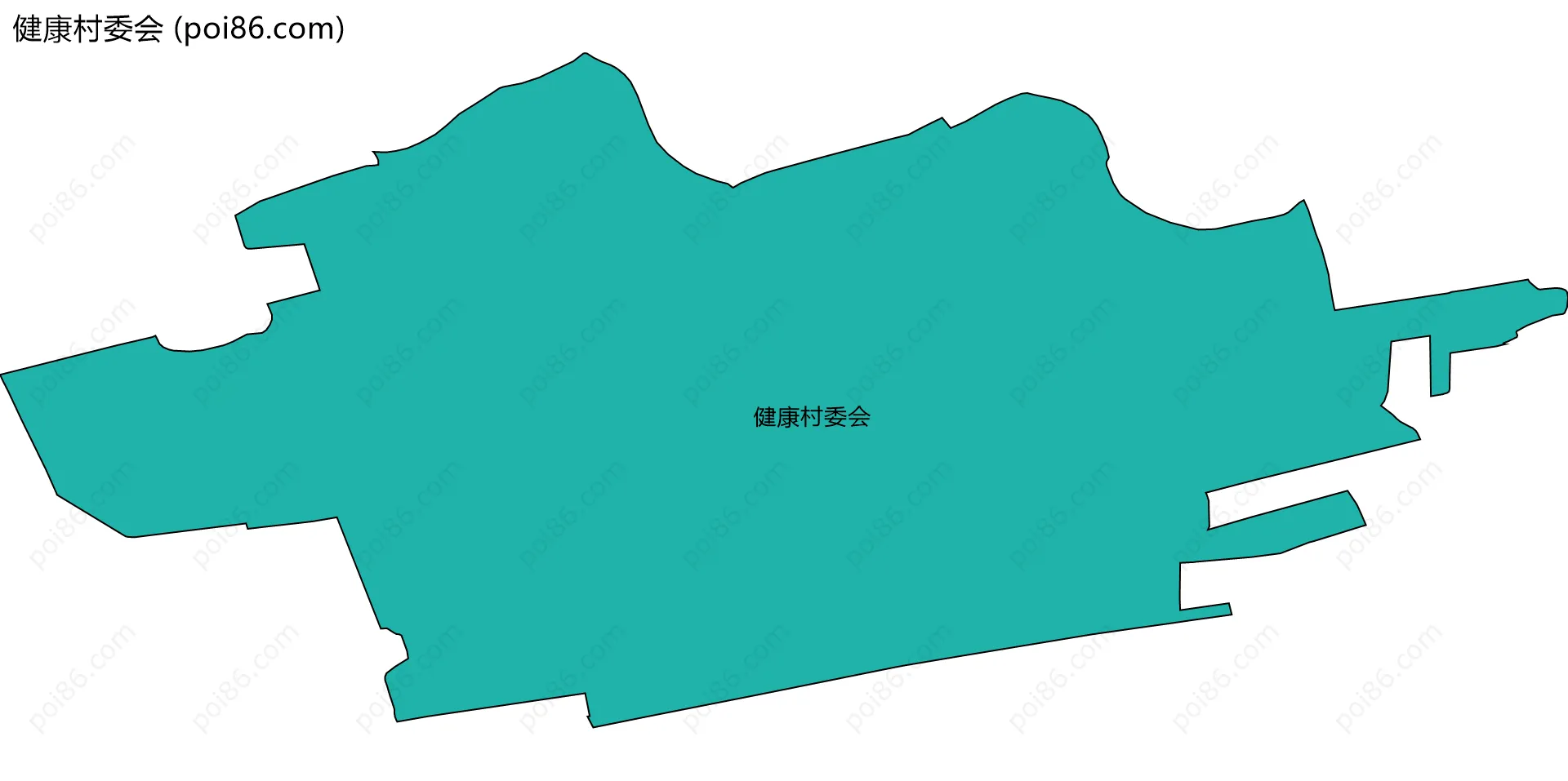 健康村委会边界地图