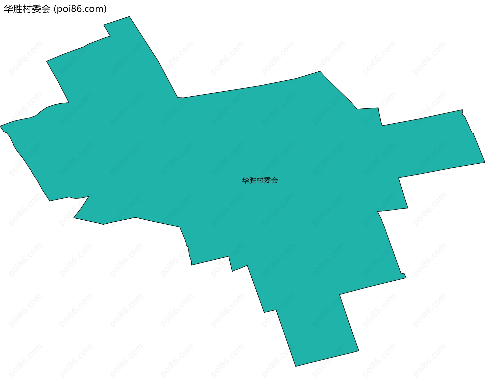 华胜村委会边界地图