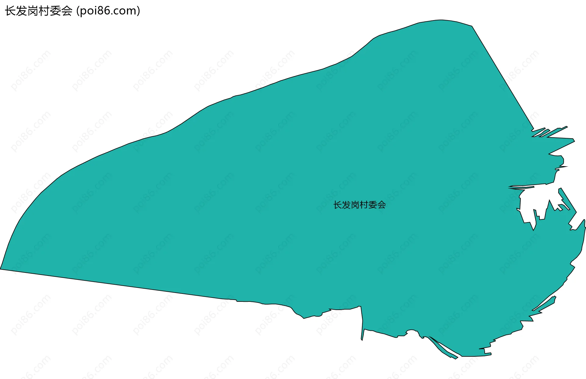 长发岗村委会边界地图