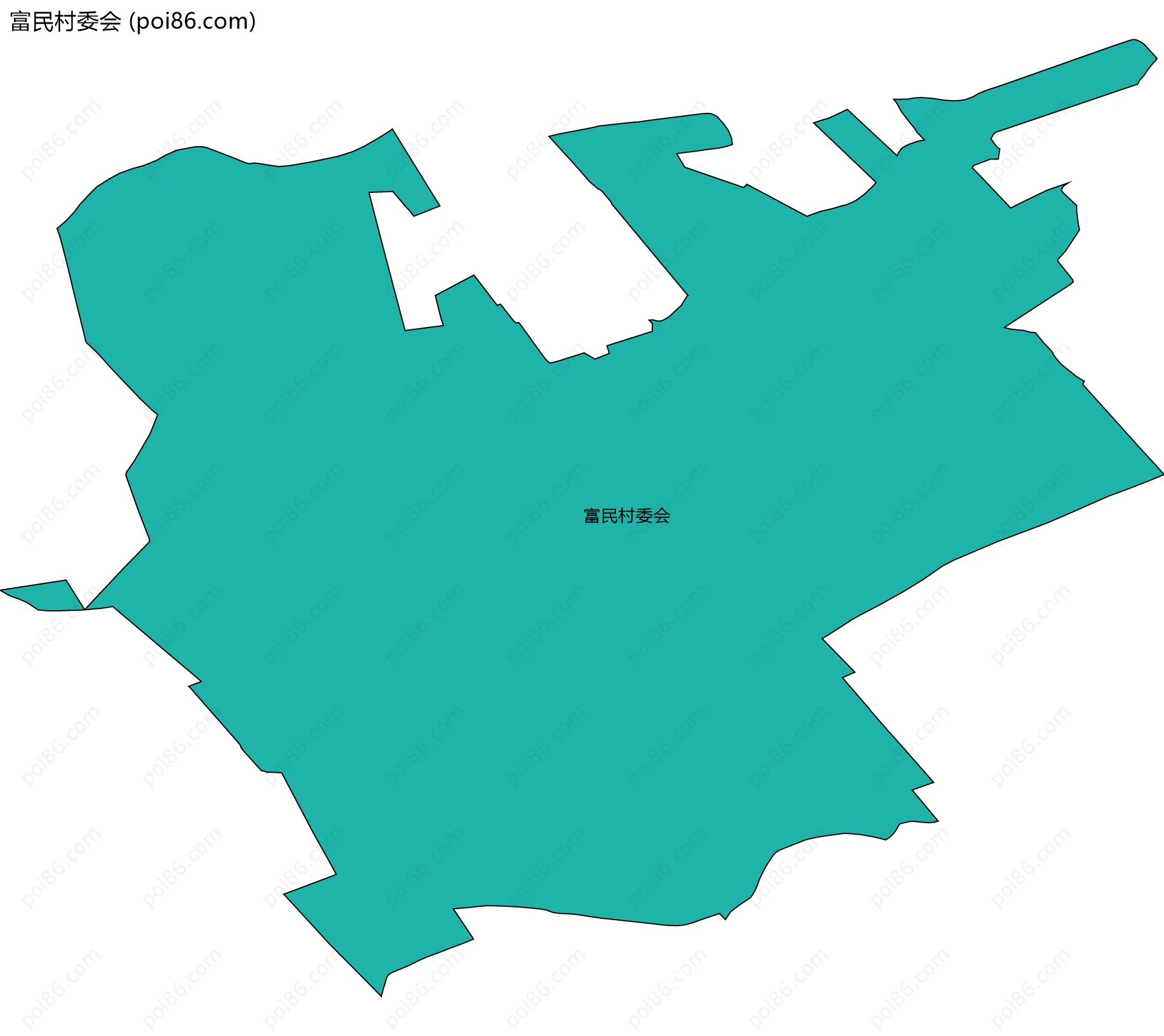 富民村委会边界地图